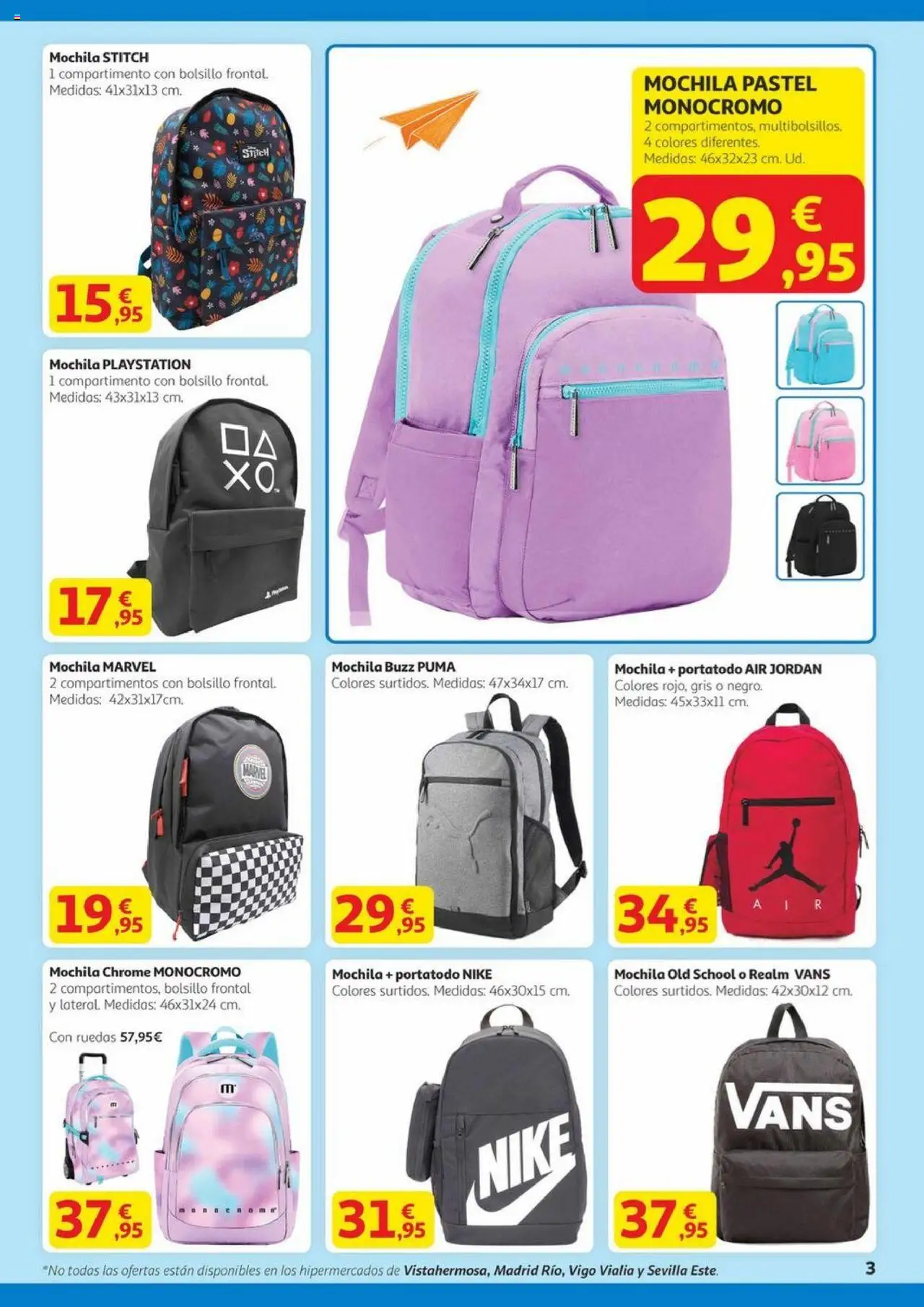 Alcampo - Canarias │ válido desde el 14.08.2025 | Página: 3 | Productos: Mochila, Playstation
