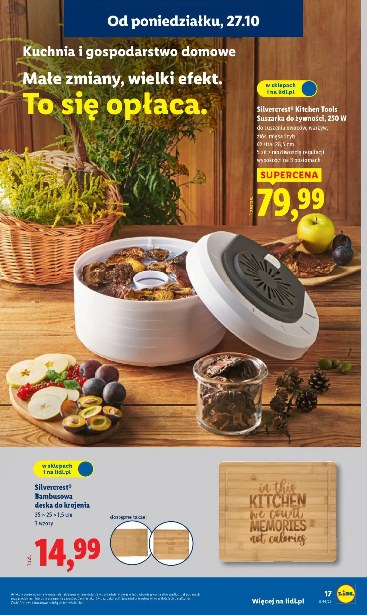 Lidl Katalog od 27.10.2025 | Strona: 21 | Produkty: Suszarka, Deska do krojenia