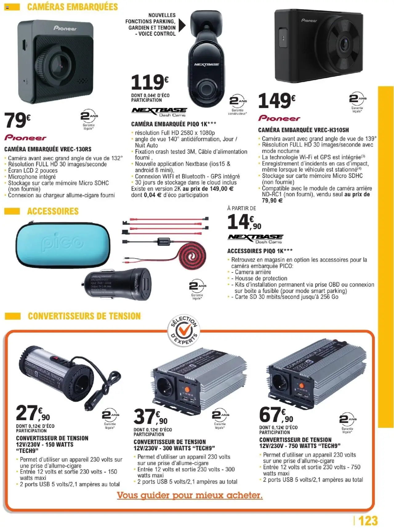  | Page: 123 | Produits: Prise, GPS, Caméra, Convertisseur