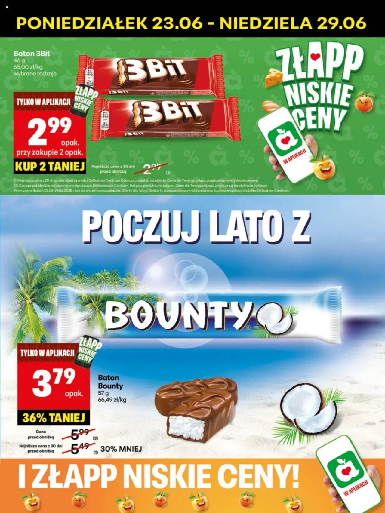 Delikatesy Centrum Gazetka - Sklepy Własne od 23.06.2025 | Strona: 45 | Produkty: Delikatesy, Baton