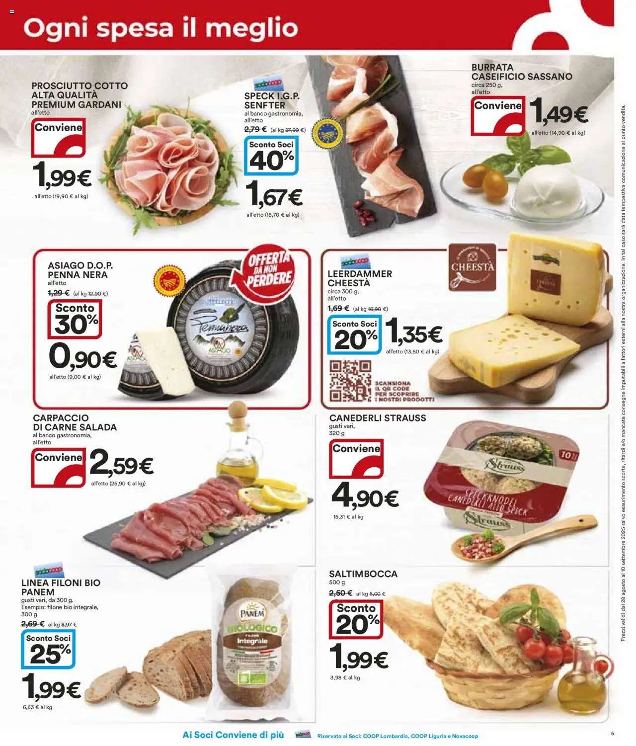 Volantino Ipercoop del 28.08.2025 | Pagina: 5 | Prodotti: Speck, Prosciutto Cotto, Prosciutto, Data