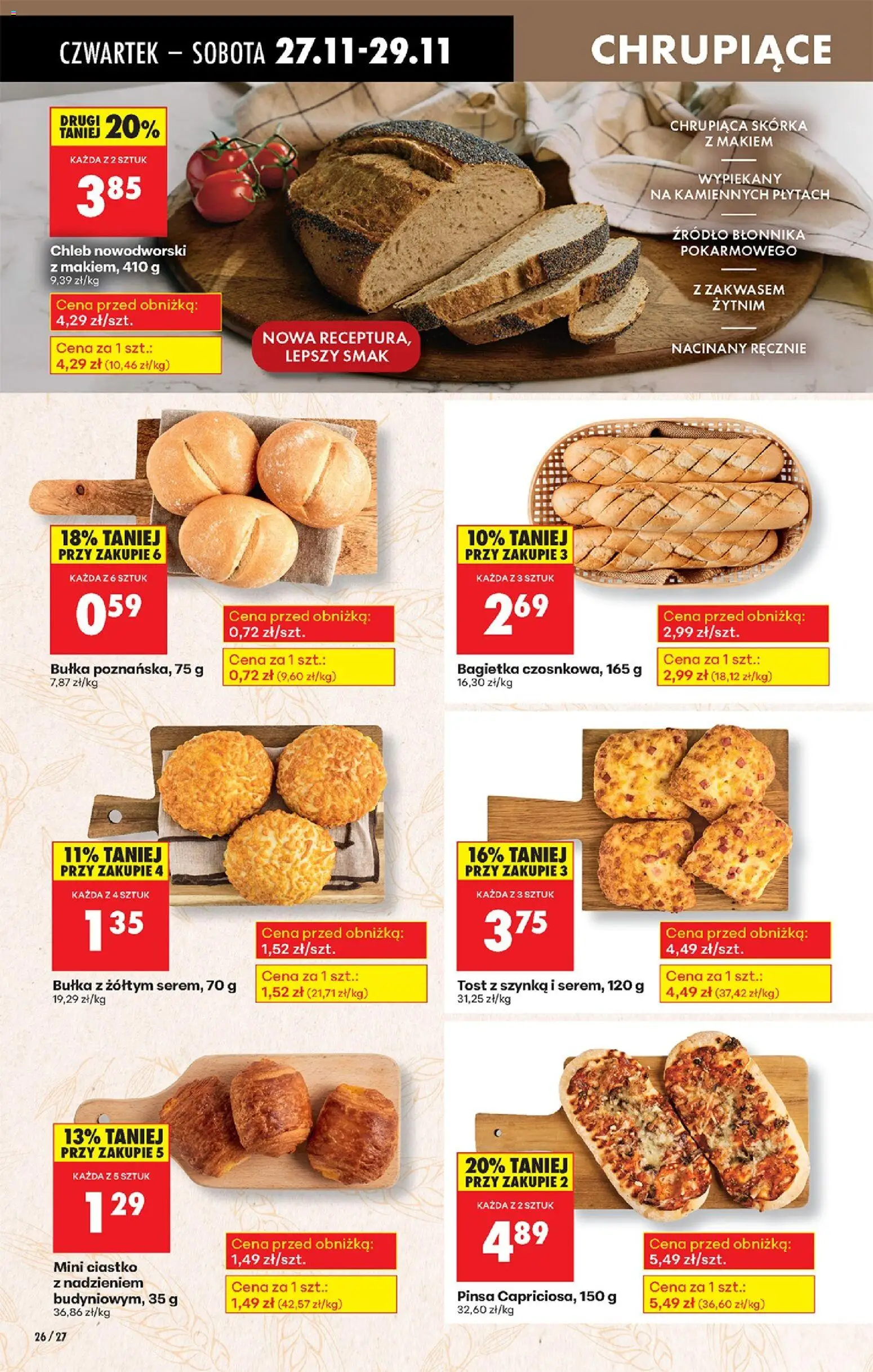 Biedronka Black Friday od 27.11.2025 | Strona: 34 | Produkty: Szynka, Bułka, Chleb, Pinsa