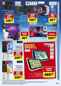 Pogląd oferty "Carrefour Gazetka - Zabawki" - ważna od 03.11.2025 | Strona: 127 | Produkty: Smartfon, Tablet, Smartwatch, Projektor gwiazd