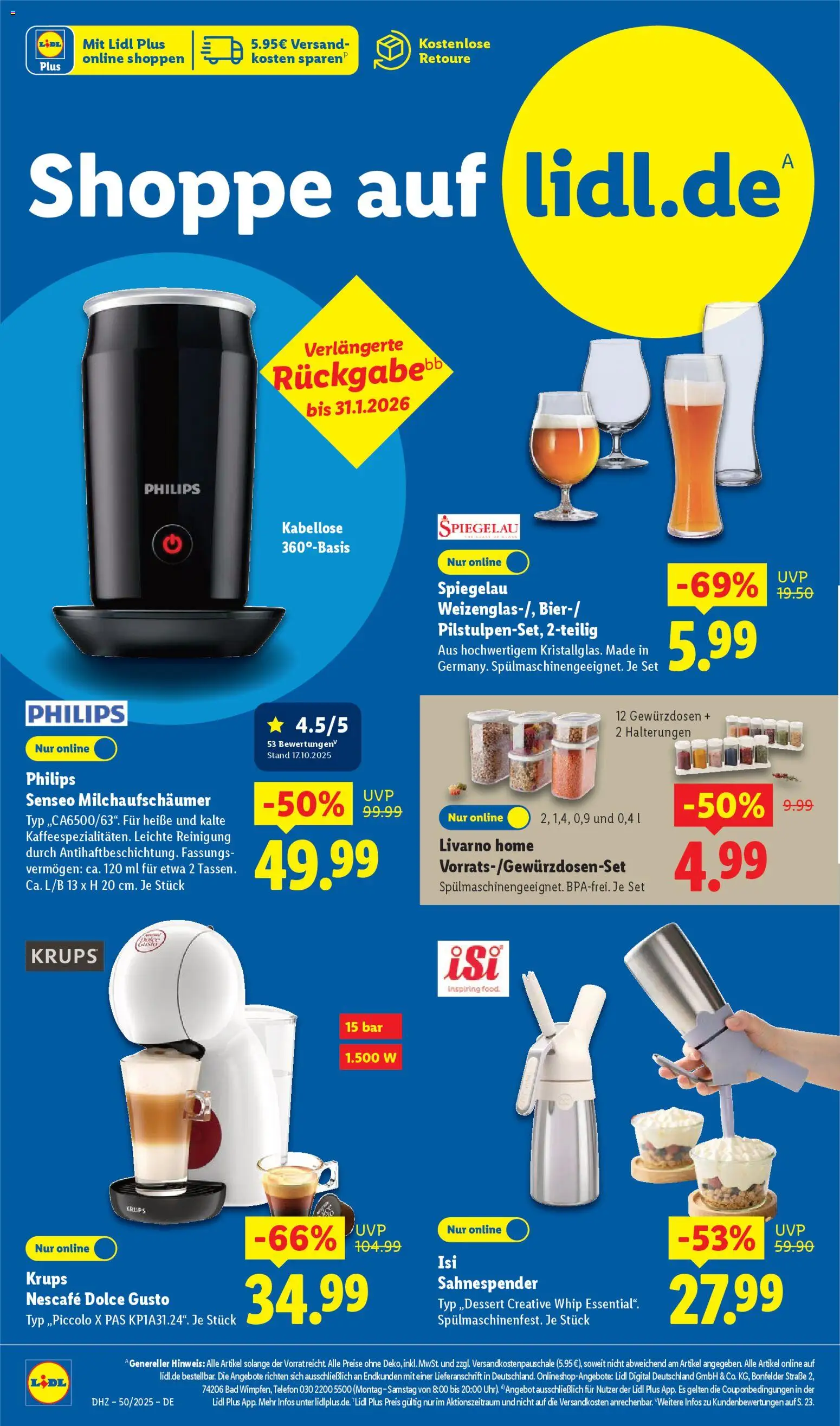 Lidl Prospekt Uffenheim – gültig ab 08.12.2025 | Seite: 4 | Produkte: Philips, Senseo, Nescafe, Telefon