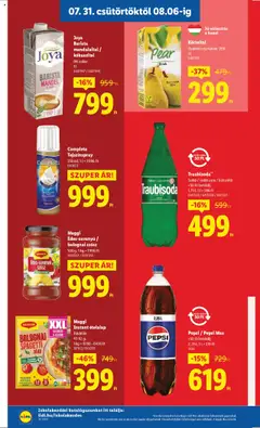 Lidl akciós ujság - amely érvényes a következő dátumtól: 31.07.2025 | Oldal: 12 | Termékek: Mandulaital, Bolognai szósz, Szósz, Cukor