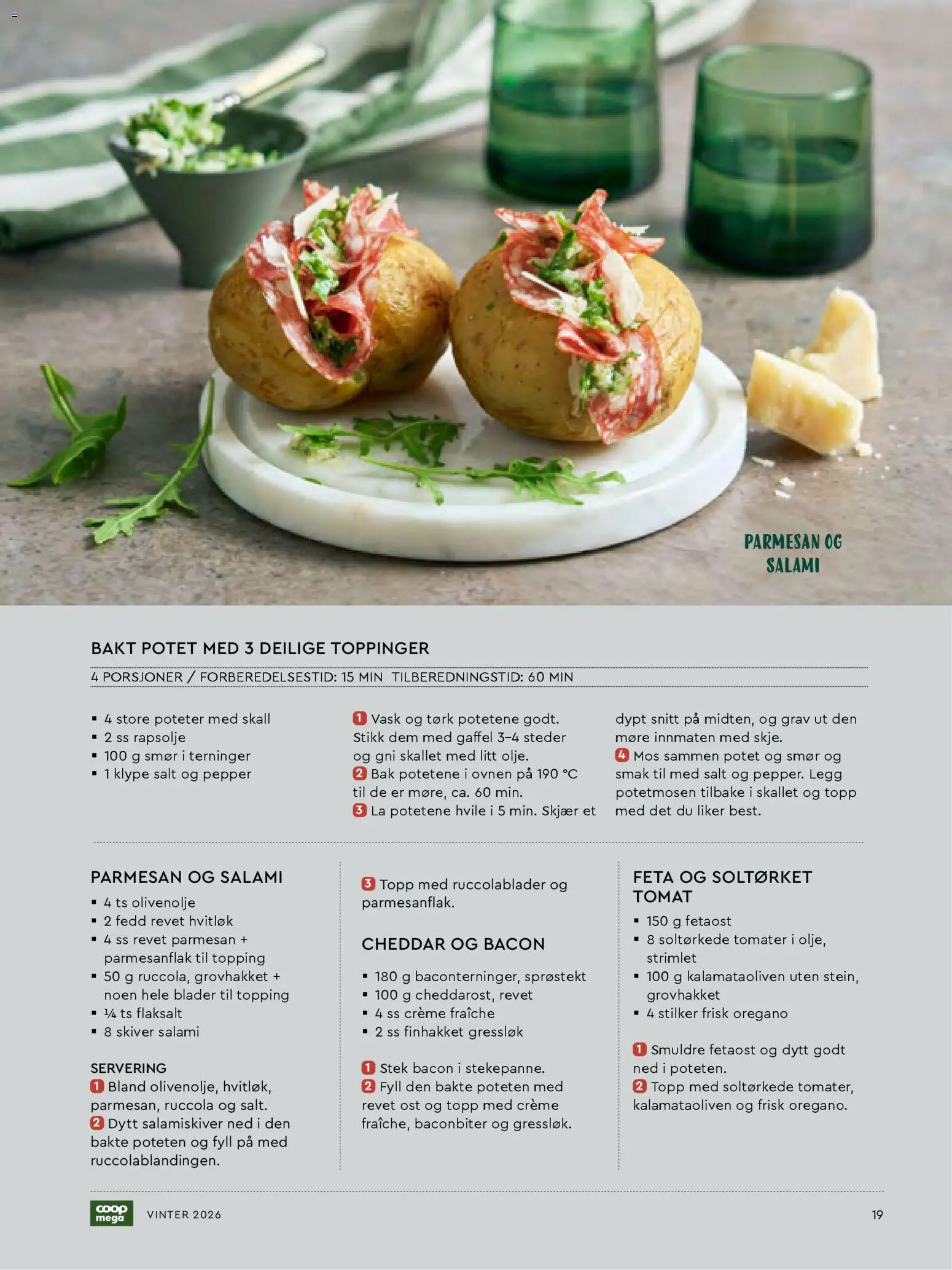 {H1} | Side: 19 | Produkter: Smør, Oregano, Форель, Cheddar