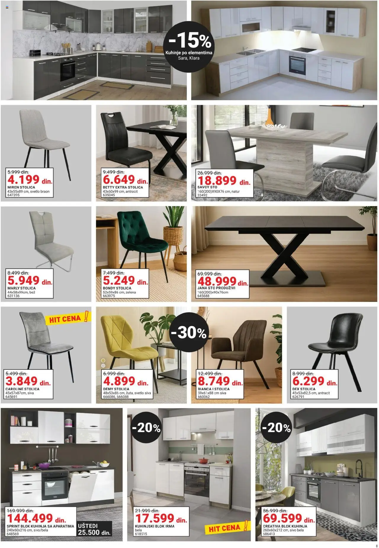 Emmezeta katalog - važi od 01.10.2025 | Strana: 8 | Proizvode: Sto, Stolica, Kuhinja