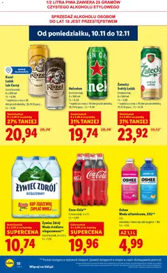 Pogląd oferty "Żywiec Zdrój Woda źródlana niegazowana**, Sześciosztuk, 6 x 1,5 L" - ważna od 10.11.2025 | Strona: 32 | Produkty: Woda źródlana, Leżak, Woda, Heineken