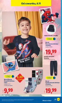Pogląd oferty "Marvel/Disney Skarpetki dziecięce, 3 pary, Skarpetki dziecięce, 3 pary, rozmiary: 23-34, 2 zestawy do wyboru" - ważna od 03.11.2025 | Strona: 47 | Produkty: Spodnie, Skarpetki