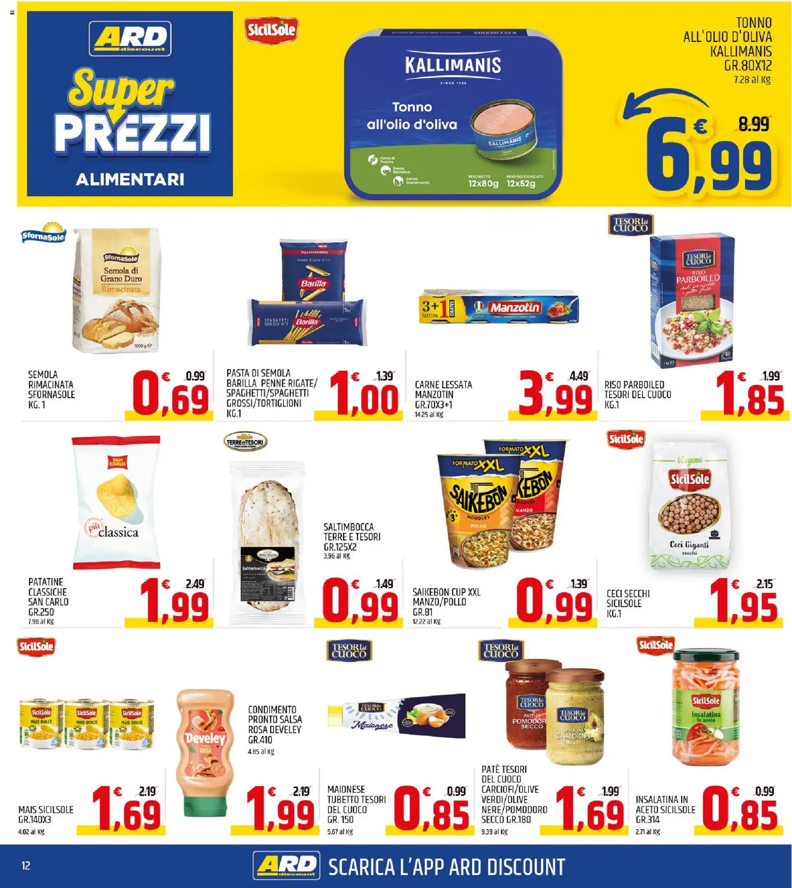 Volantino ARD Discount del 23.10.2025 | Pagina: 12 | Prodotti: Manzo, Carciofi, Mais, Penne