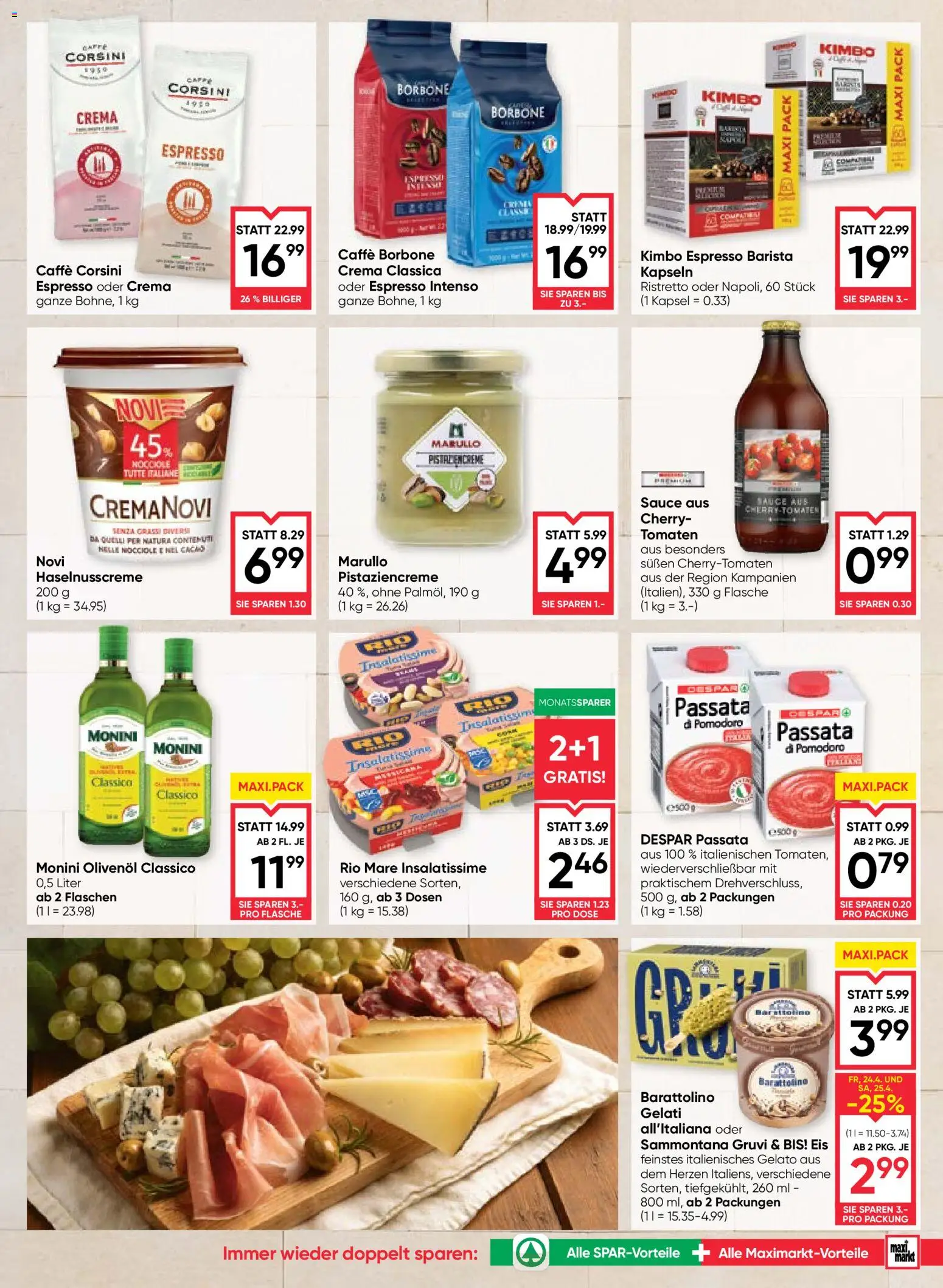 Maximarkt Flugblatt gültig ab 23.04.2026 | Seite: 7 | Produkte: Eis, Tomaten