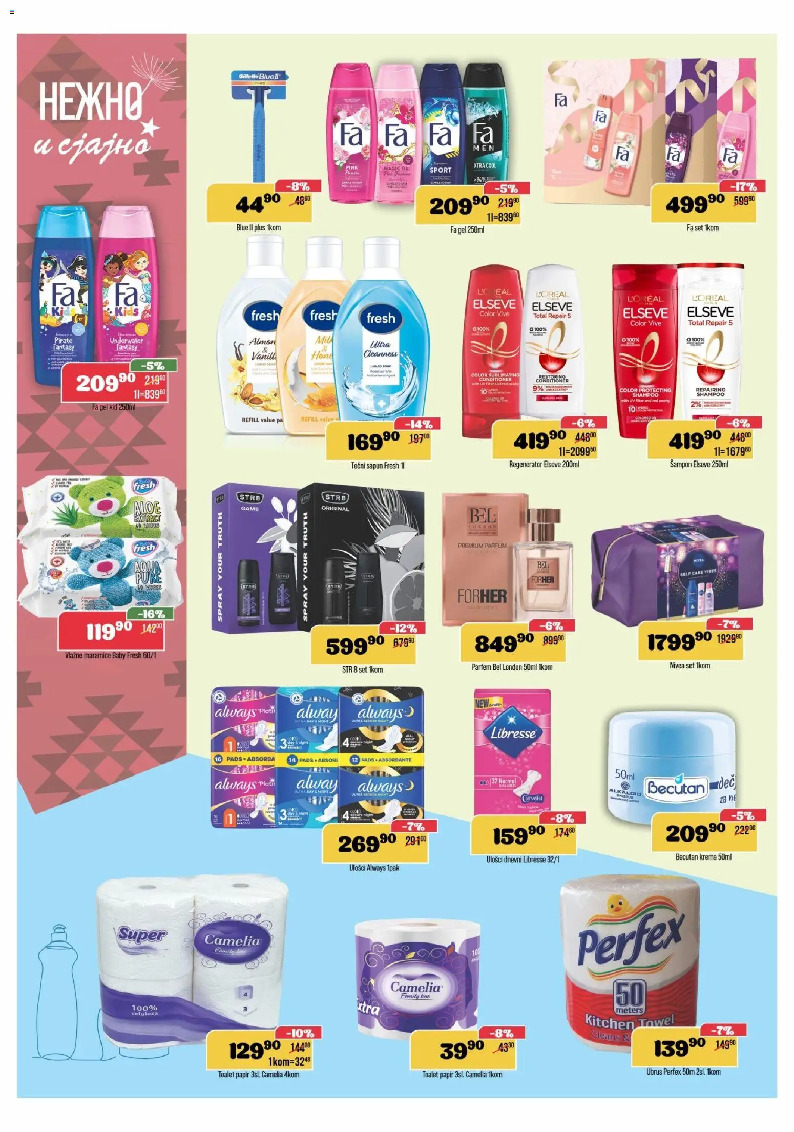 Europrom katalog - važi od 02.01.2026 | Strana: 10 | Proizvode: Tečni sapun, Toalet papir, Ubrus, Krema