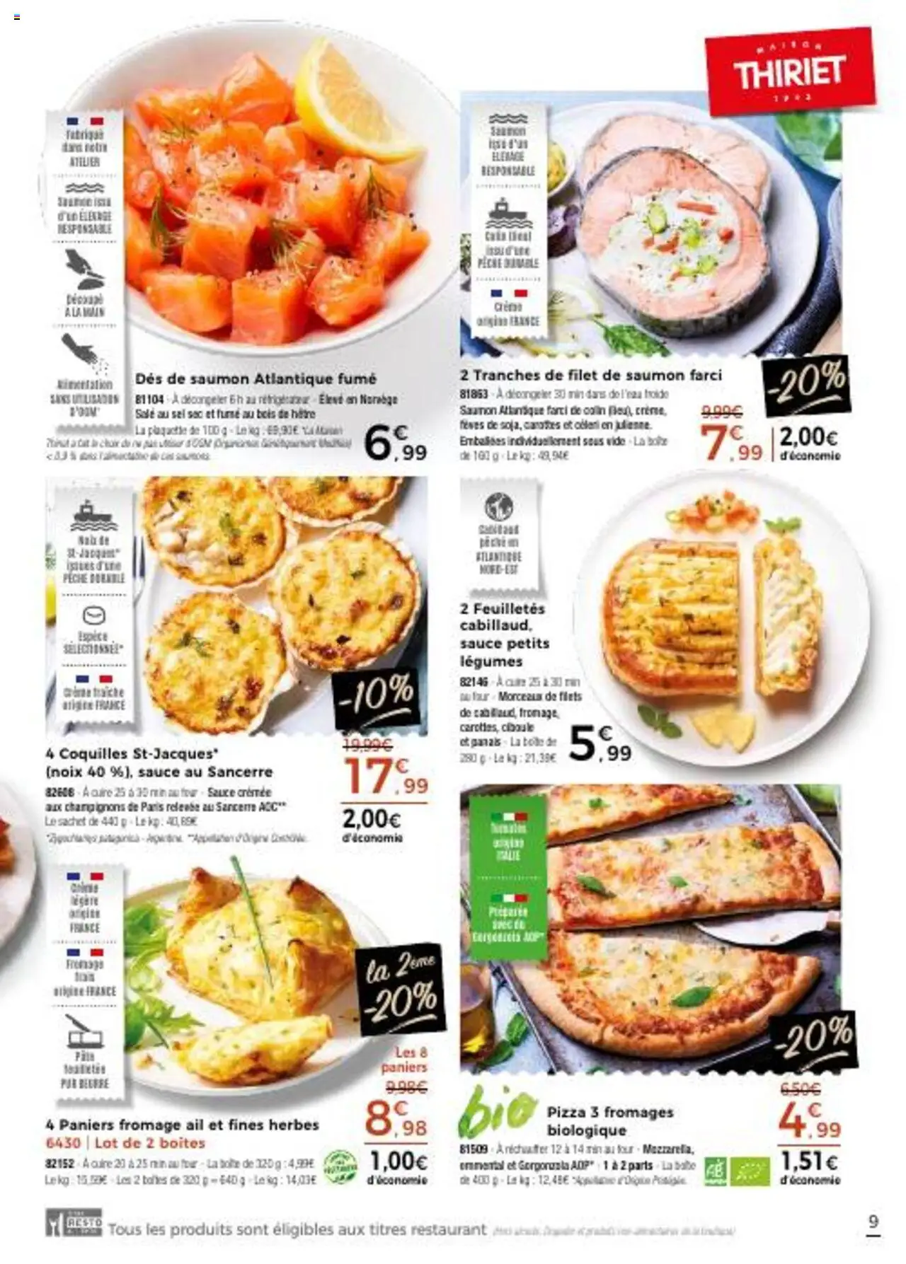  | Page: 9 | Produits: Sel, Filet de saumon, Fromage, Saumon