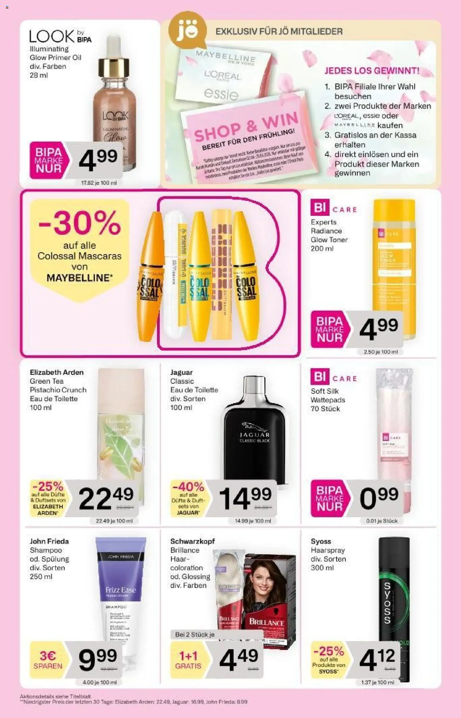 Bipa Flugblatt gültig ab 02.04.2026 | Seite: 4 | Produkte: Toner, Toilette, Duft, Eau de Toilette
