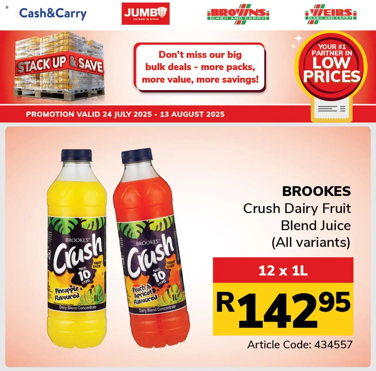 Jumbo Refreshments Specials │ valid from 24.07.2025 | Page: 3 | Products: Juice, Fruit, Dairy blend, Peach