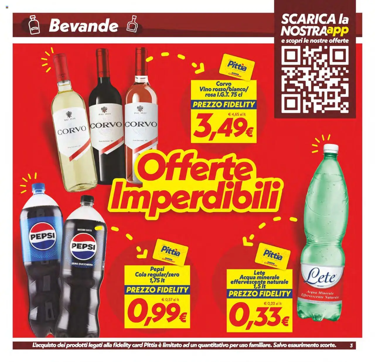 Volantino SuperConveniente del 24.07.2025 | Pagina: 3 | Prodotti: Acqua, Zucchero, Acqua minerale, Pepsi
