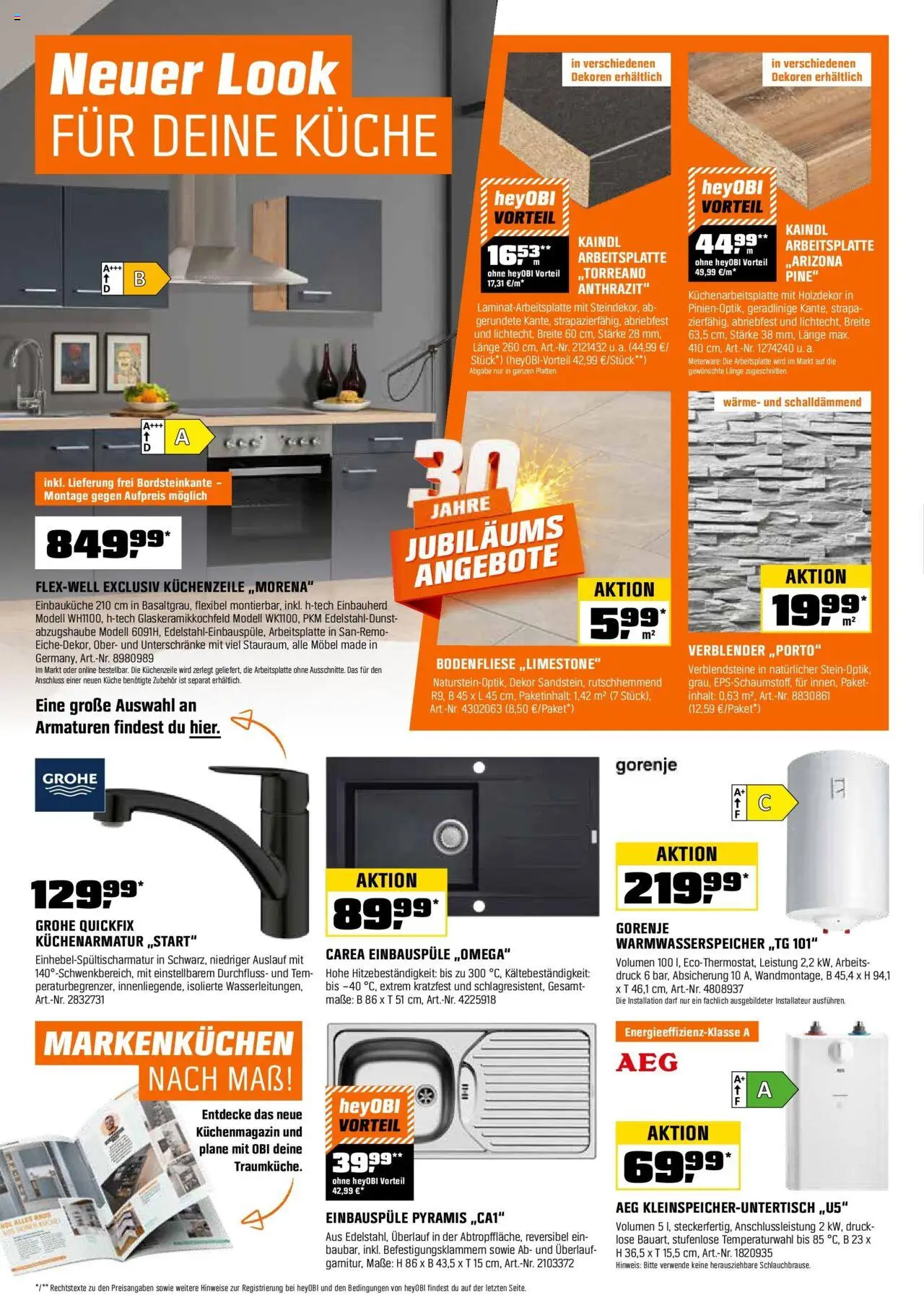 OBI Flugblatt gültig ab 31.07.2025 | Seite: 20 | Produkte: Küchenzeile