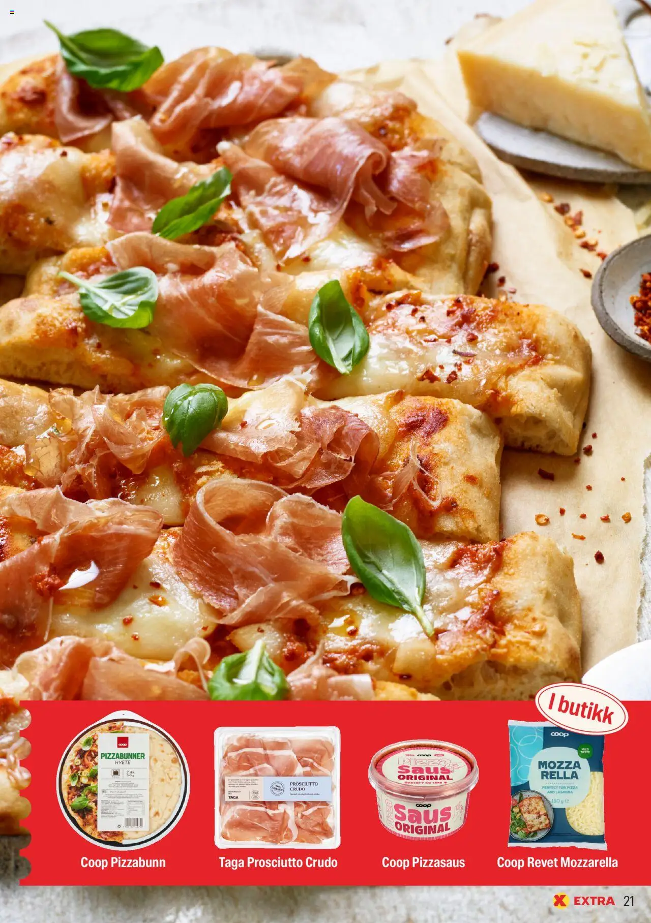 {H1} | Side: 21 | Produkter: Деревні плити, Saus, Nattkräm, Mozzarella