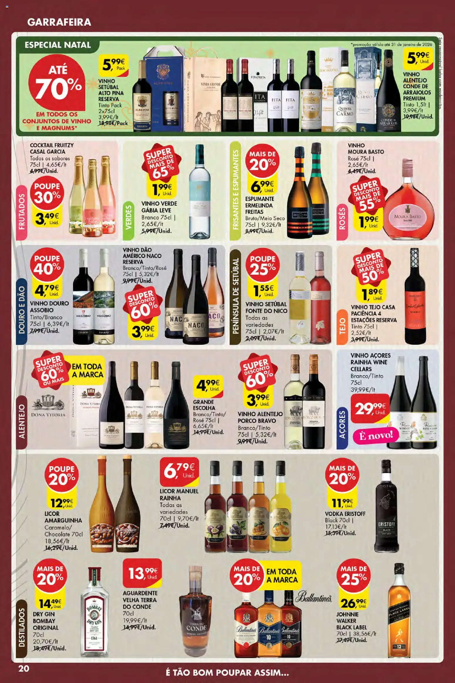 Pingo Doce Poupe Esta Semana Açores │ válido de 13.11.2025 | Página: 20 | Produtos: Whisky, Espumante, Alto pina reserva, Vodka