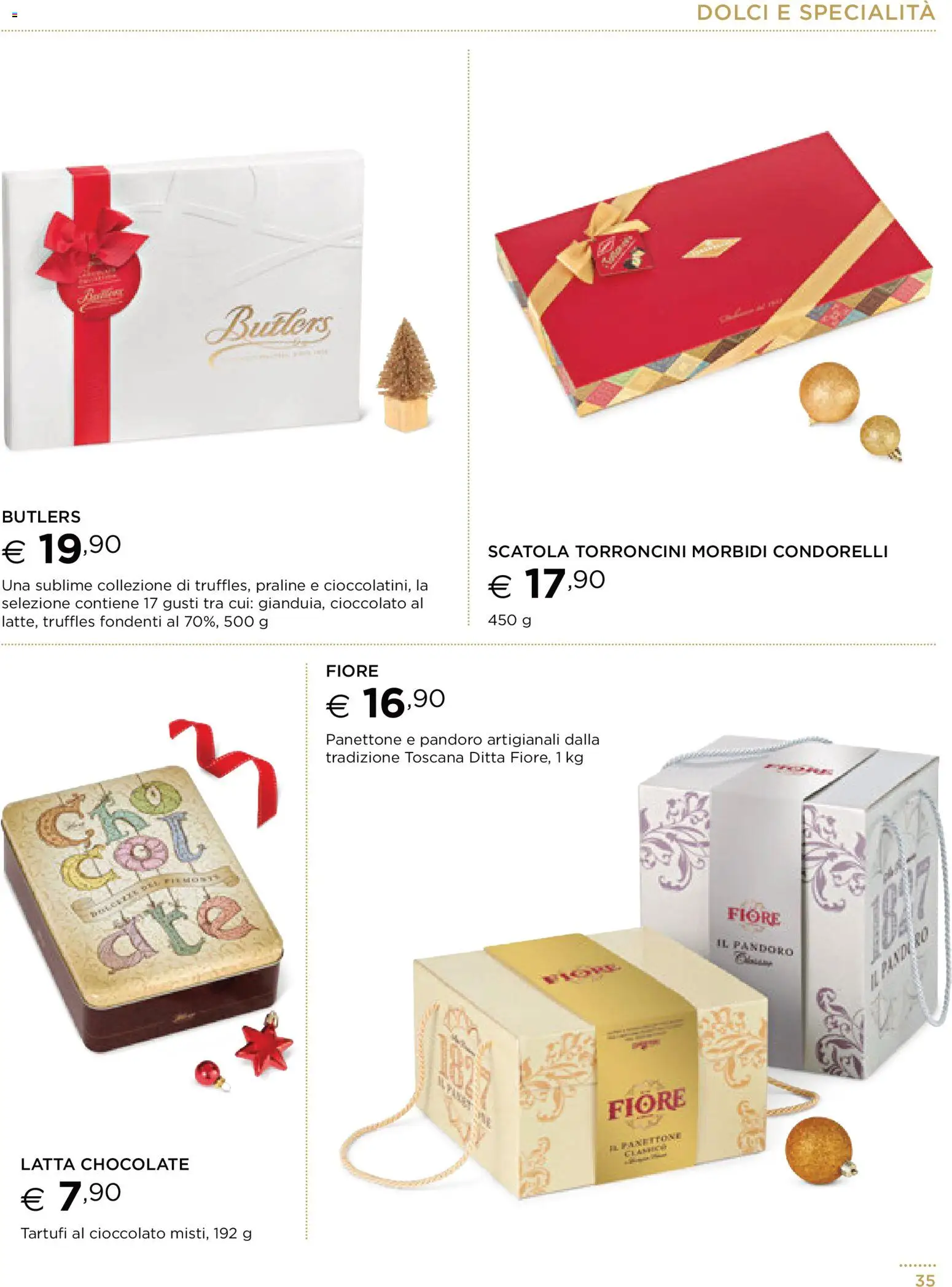 Volantino Esselunga S del 13.11.2025 | Pagina: 35 | Prodotti: Pandoro, Panettone, Torroncini, Scatola