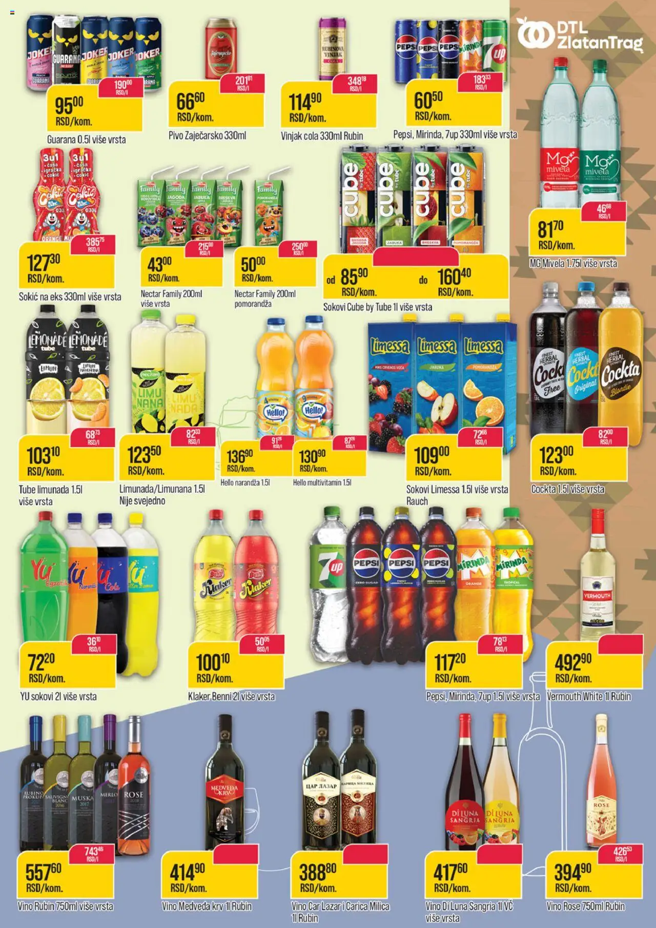 Zlatan Trag katalog - važi od 10.09.2025 | Strana: 9 | Proizvode: Guarana, Pivo, Limun, Pepsi