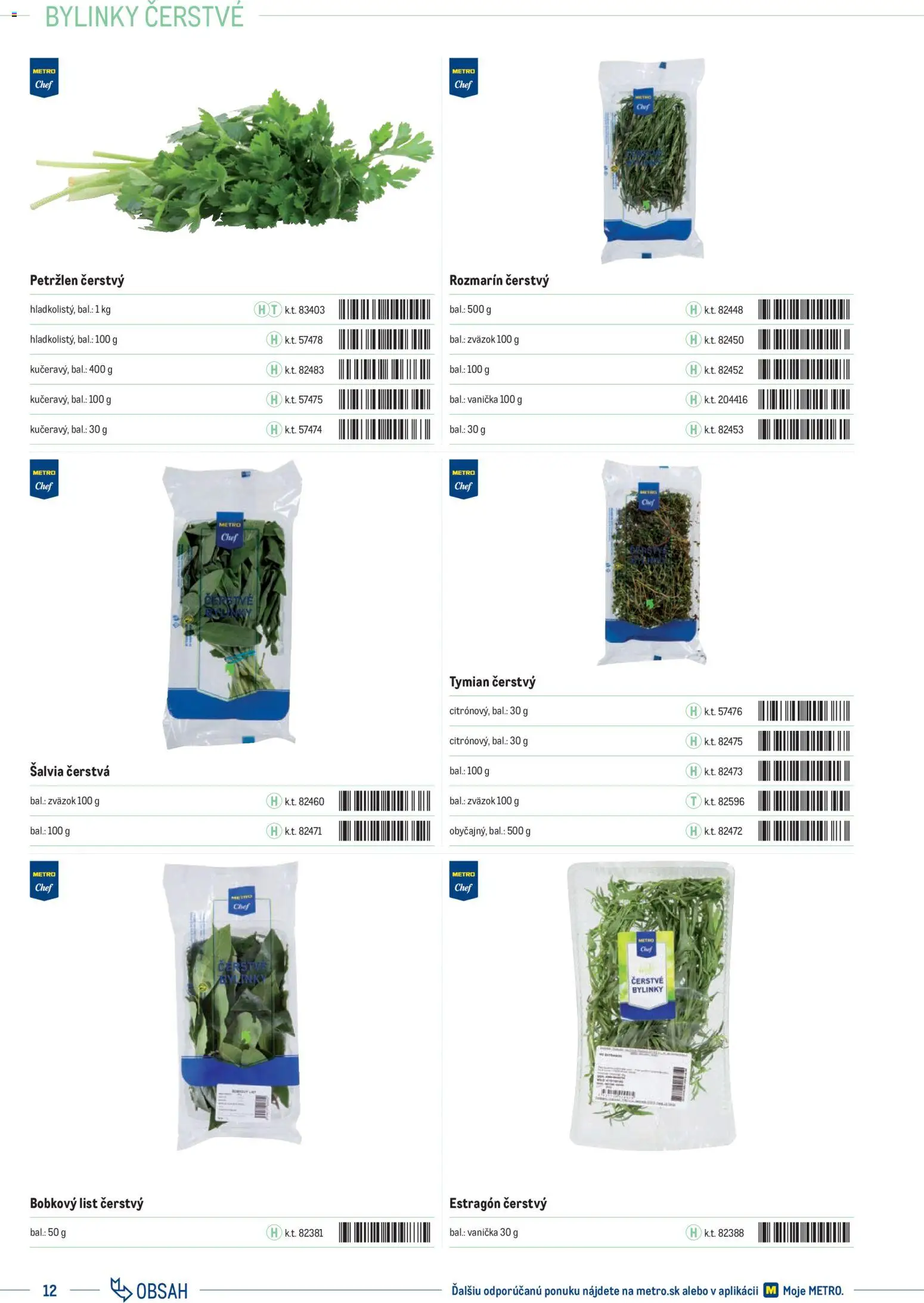Nové Metro akcie – leták je platný od 01.01.2025 | Strana: 12 | Produkty: Petržlen