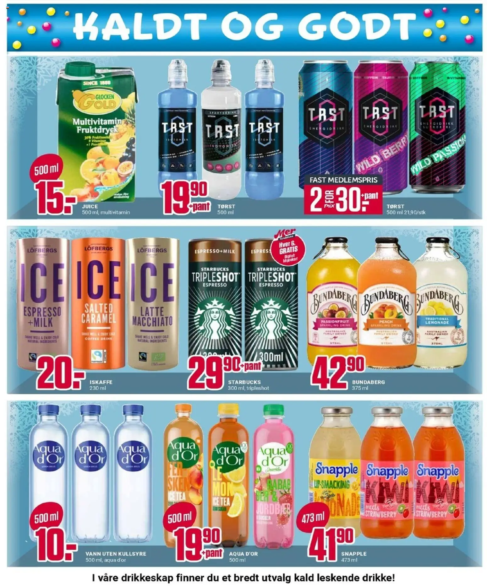 {H1} | Side: 11 | Produkter: Juice, Jordbær, Iskaffe, Кумкват