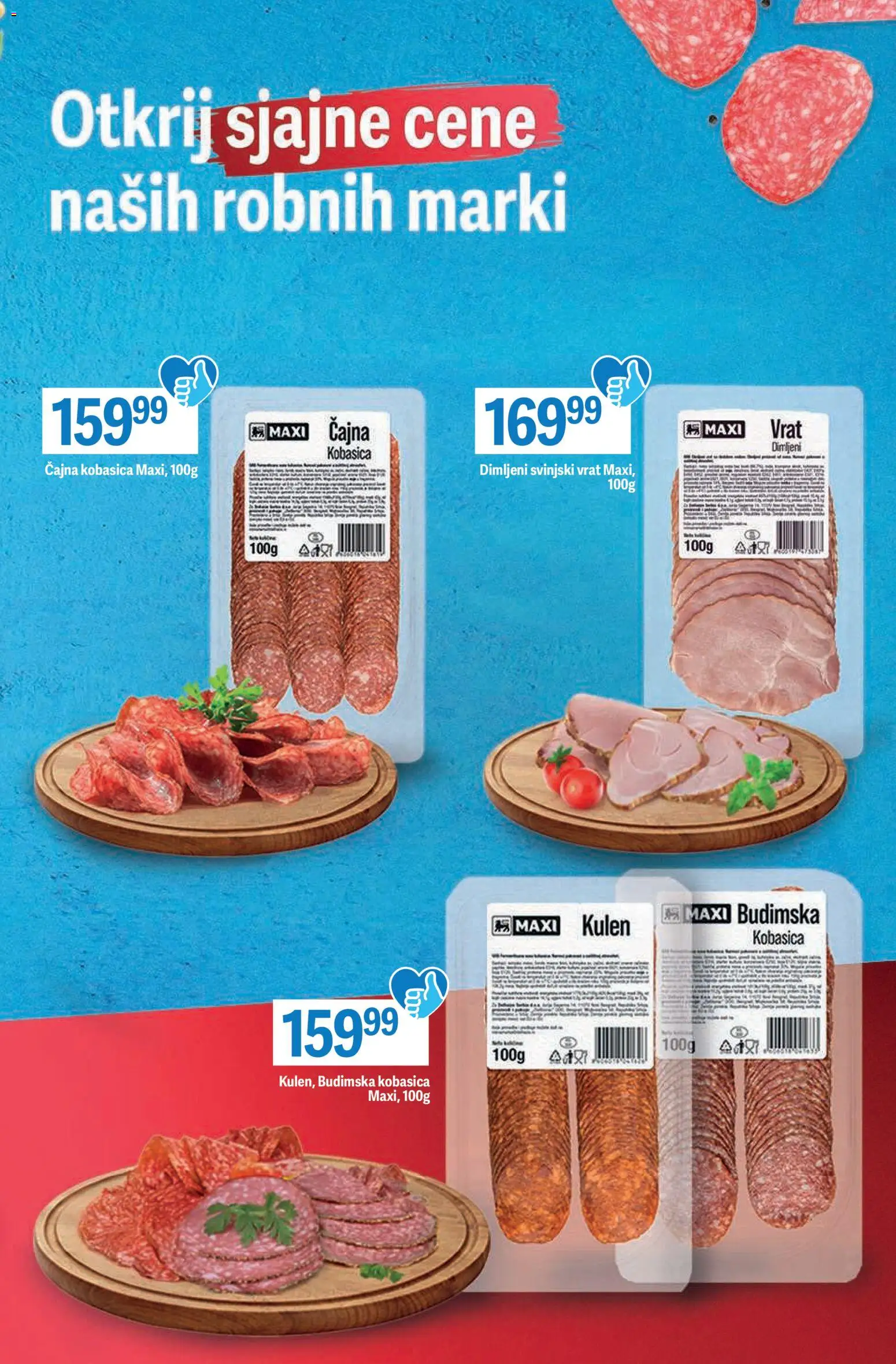 Maxi katalog - važi od 12.02.2026 | Strana: 7 | Proizvode: Kulen, Budimska kobasica, Svinjski vrat, Kobasica