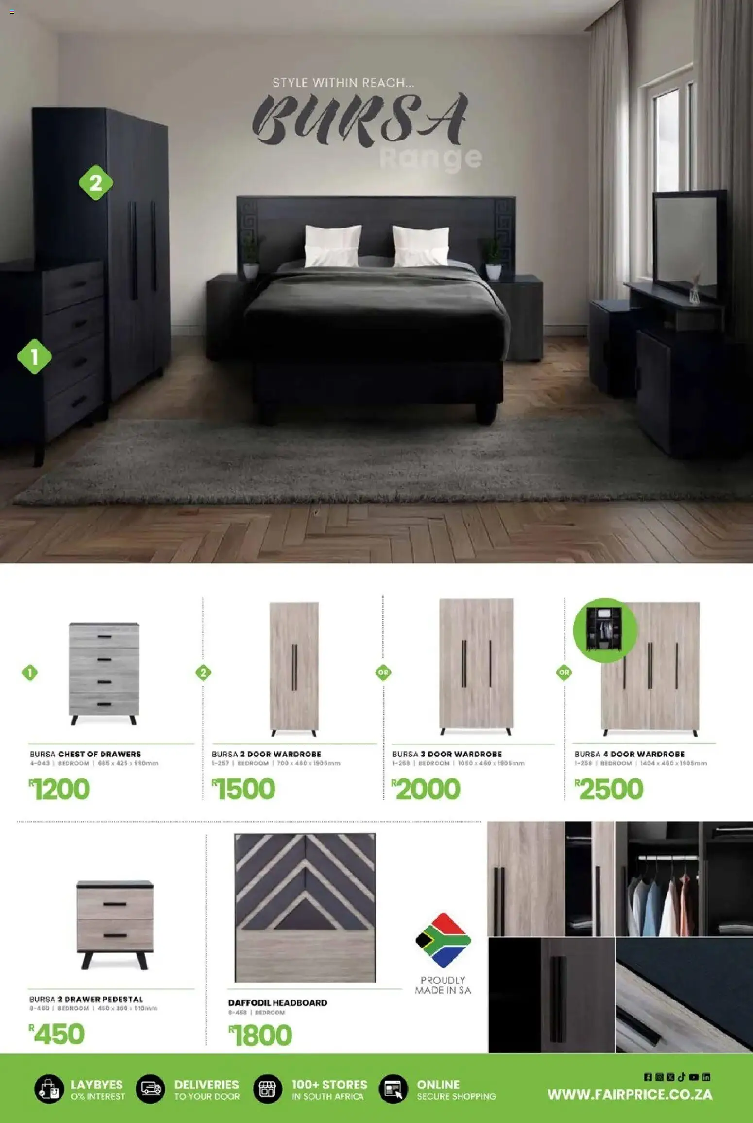 New Fair Price catalogue – valid from 01.01.2026 | Page: 15 | Products: Headboard, Drawer pedestal, Wardrobe, Chest of drawers