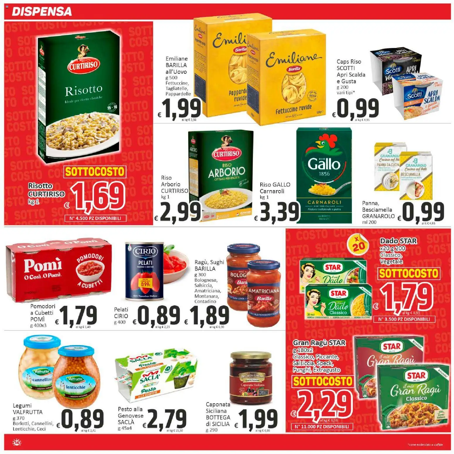 Volantino Paghi Poco del 31.10.2025 | Pagina: 14 | Prodotti: Cannellini, Pesto, Ragú, Scaffale