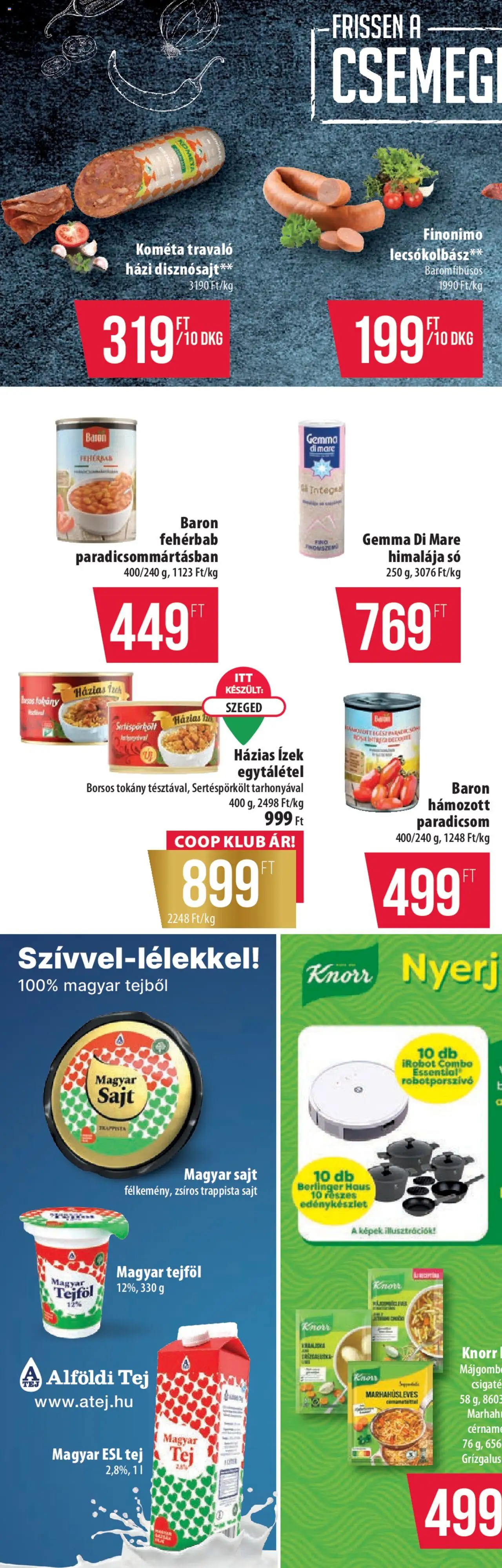 COOP akciós ujság - amely érvényes a következő dátumtól: 09.10.2025 | Oldal: 8 | Termékek: Red bull, Méz, Tejcsokoládé, Vodka