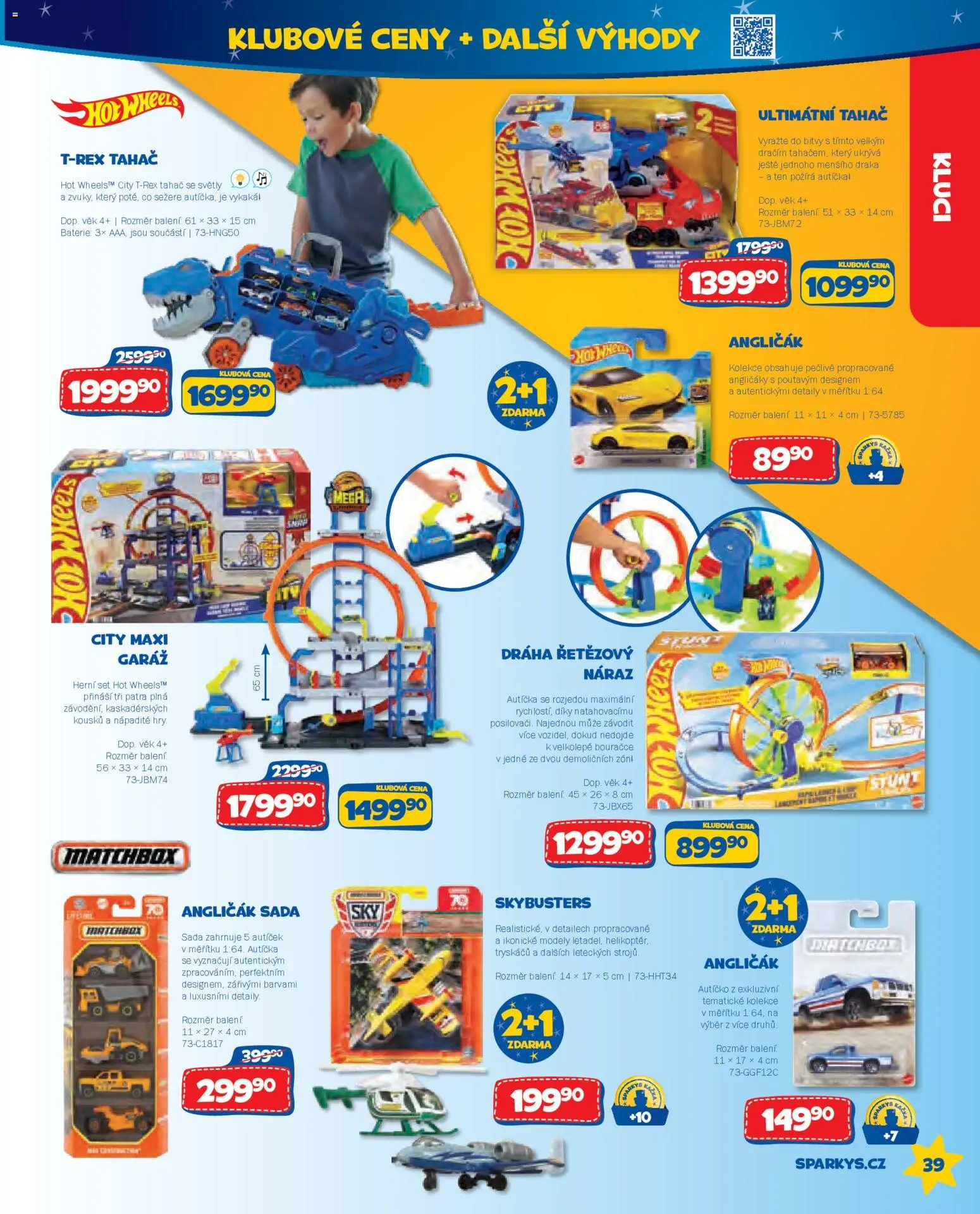 Sparkys katalog Léto 2026 od 01.05.2026 | Strana: 39 | Produkty: Hot Wheels, Modely, Baterie