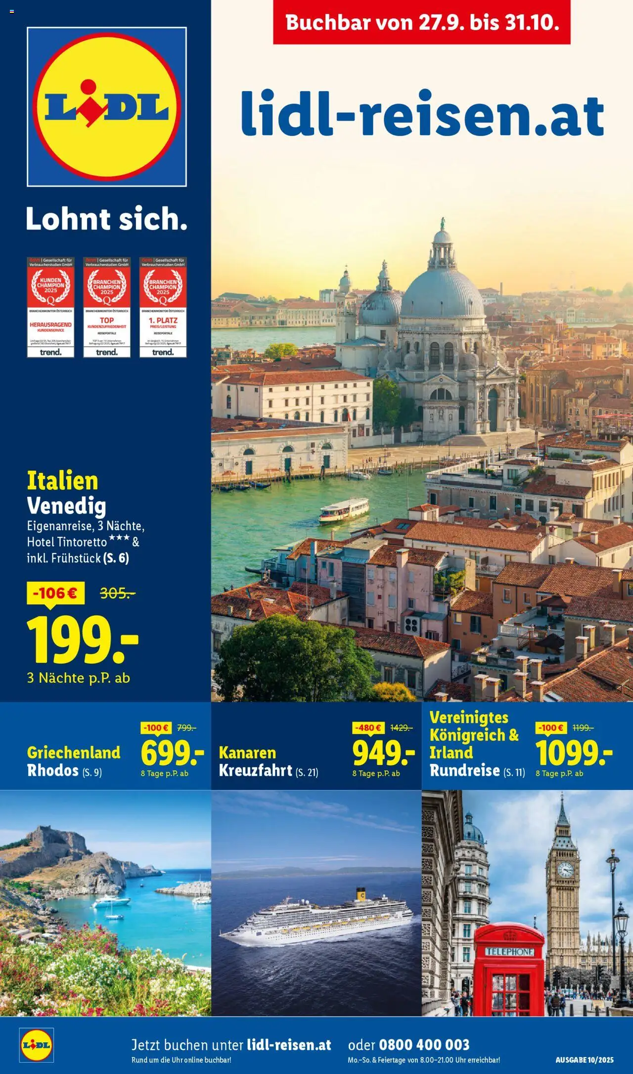 Lidl Reisen gültig ab 27.09.2025 | Seite: 1 | Produkte: Uhr