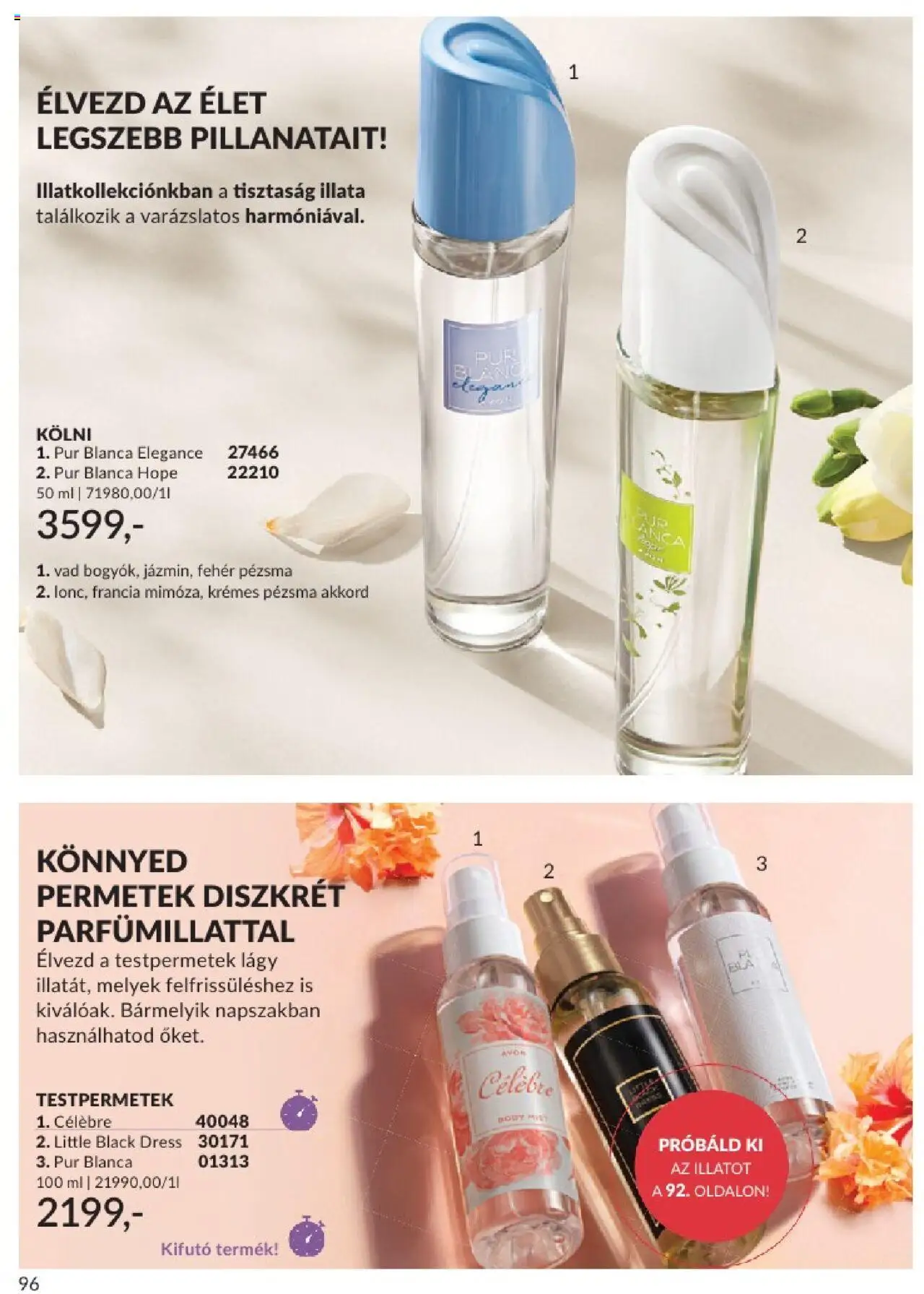 Avon akciós ujság - amely érvényes a következő dátumtól: 01.07.2025 | Oldal: 96 | Termékek: Body, Kölni