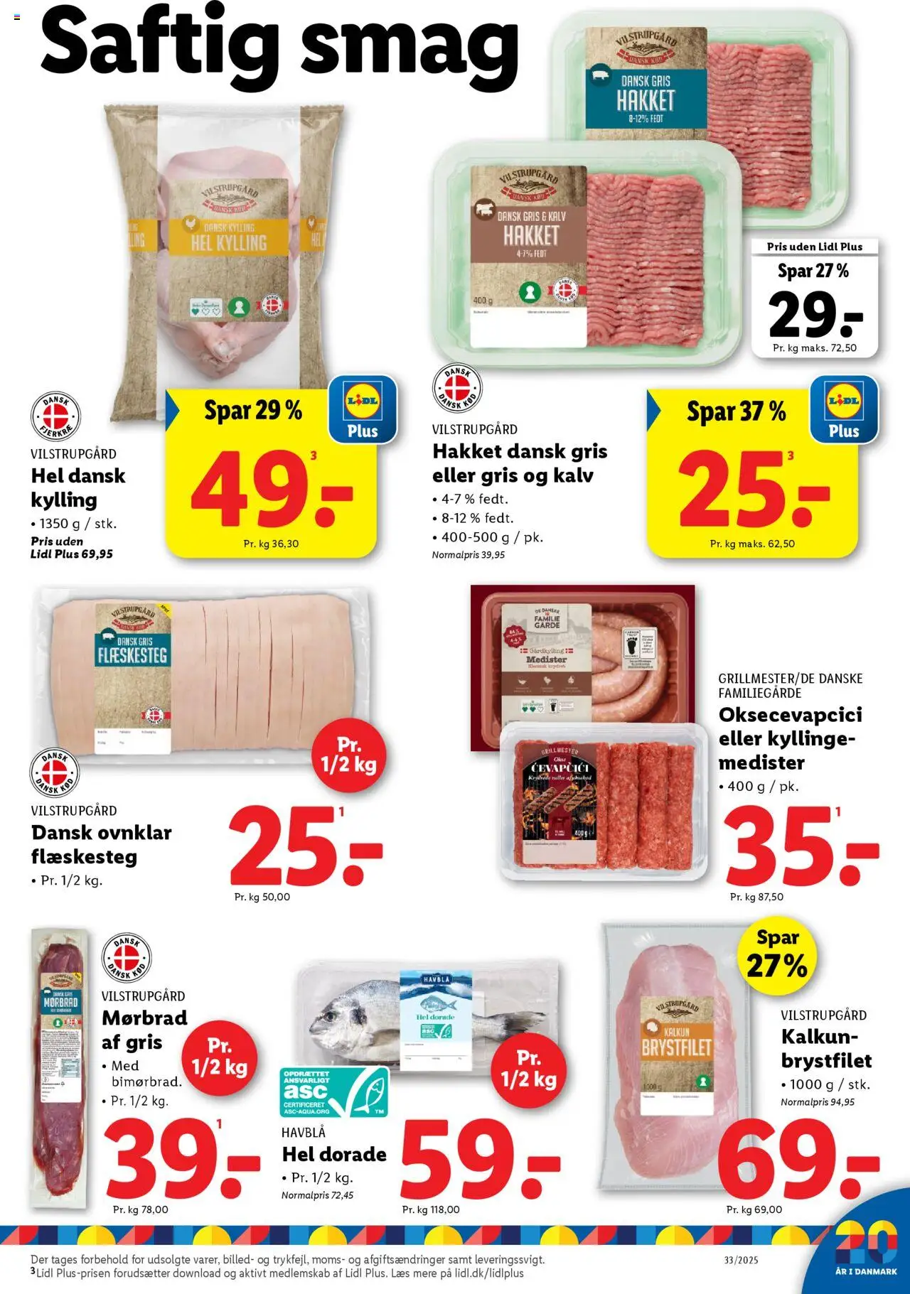 Lidl Tilbudsavis gyldig fra 10.08.2025 | Side: 3 | Produkter: Kalkun, Flæskesteg