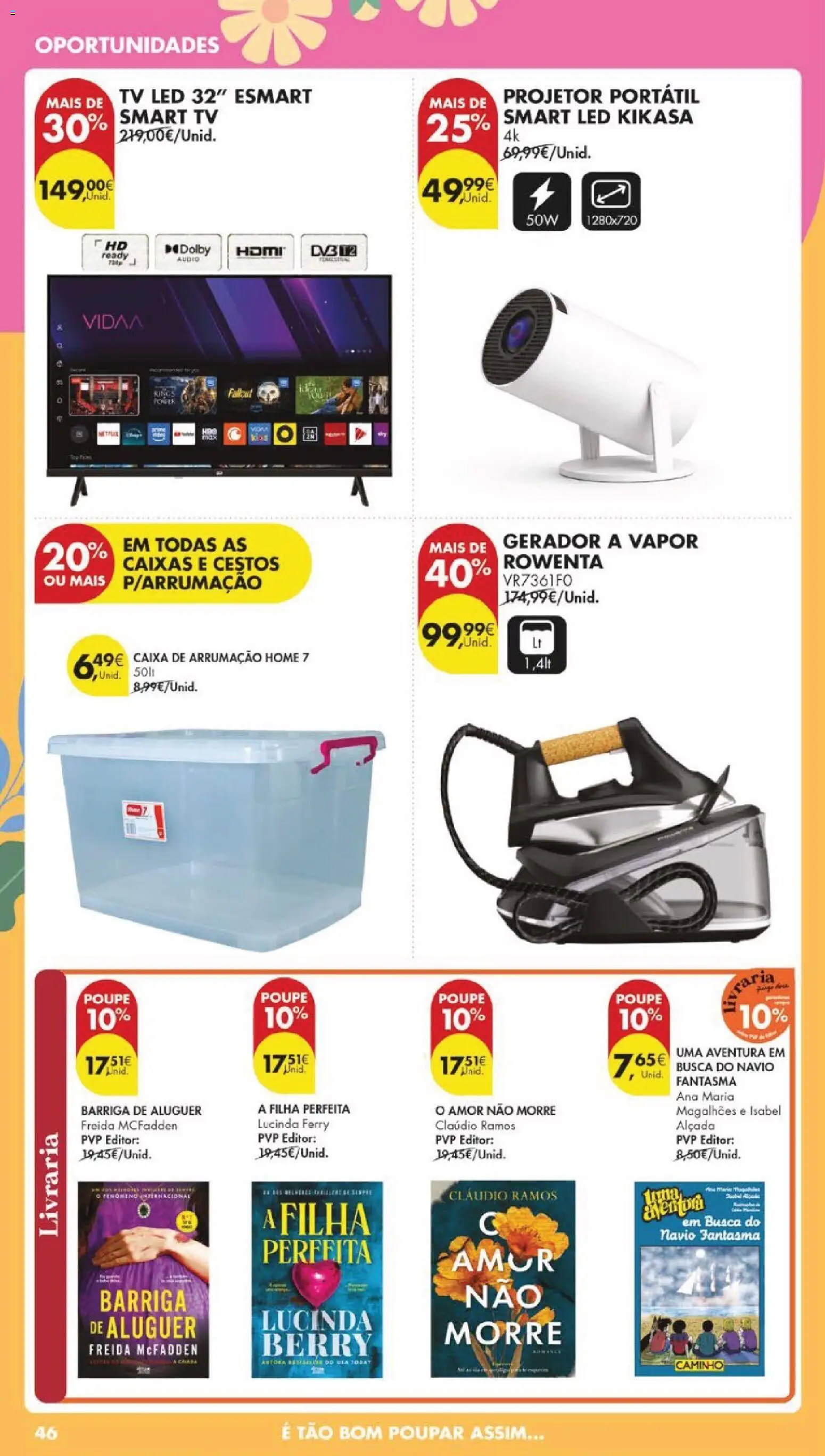 Pingo Doce folheto │ válido de 14.04.2026 | Página: 52 | Produtos: Audio, Tv led, Projetor, Caixa