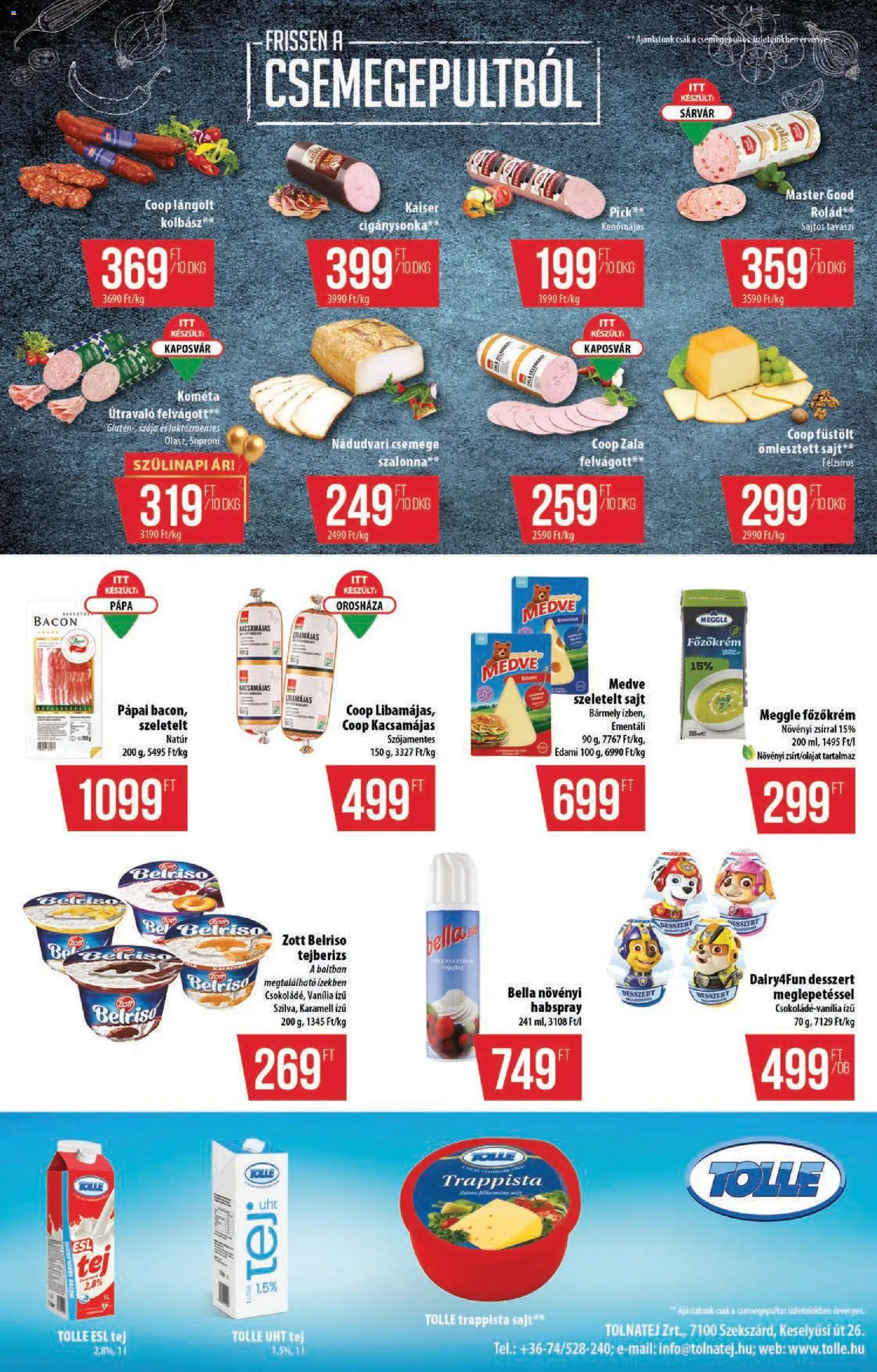 COOP akciós ujság - amely érvényes a következő dátumtól: 30.10.2025 | Oldal: 2 | Termékek: Kolbász, Pick, Bacon, Szeletelt sajt