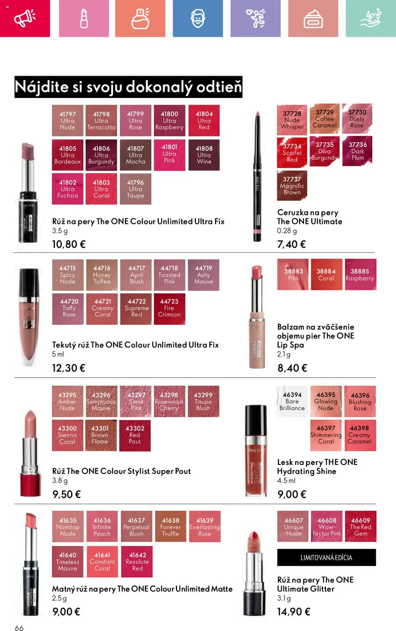 Katalóg Oriflame 12 2025 │ platný od 17.08.2025 | Strana: 66 | Produkty: Rúž na pery, Lesk na pery, Ceruzka