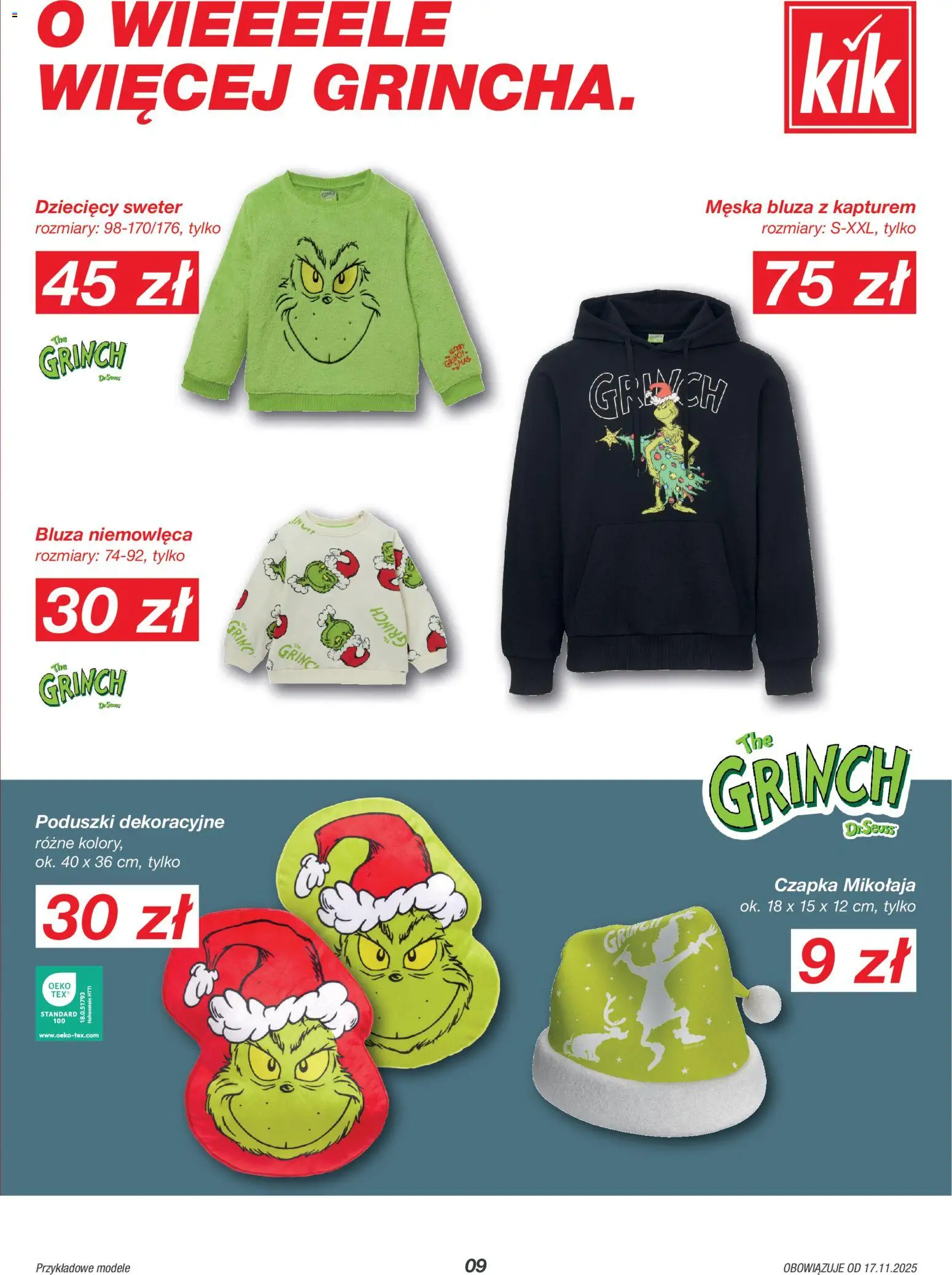 Kik Black Friday od 17.11.2025 | Strona: 9 | Produkty: Sweter, Bluza z kapturem, Czapka, Czapka mikołaja