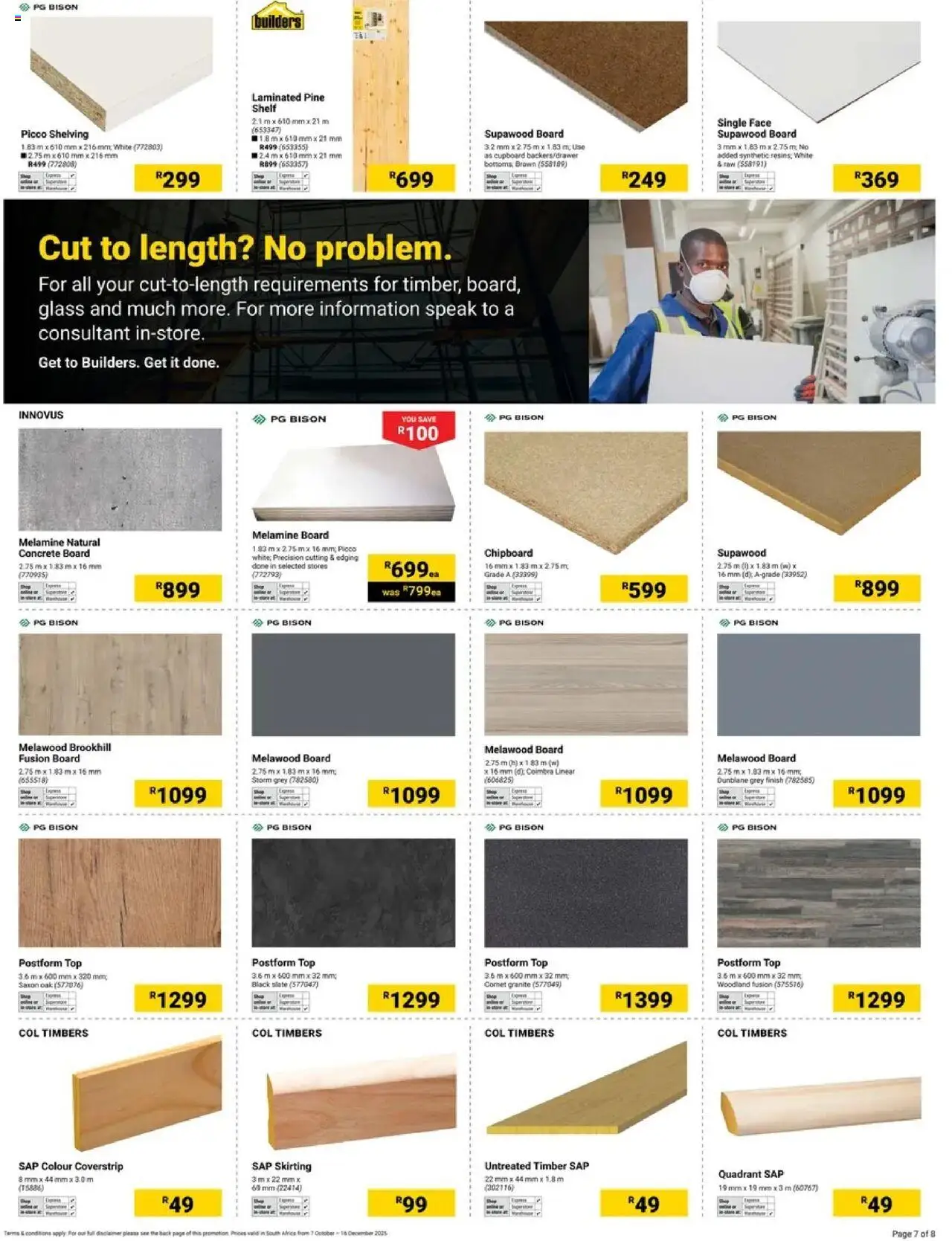 New Builders catalogue – valid from 07.10.2025 | Page: 7 | Products: PC, Shelf