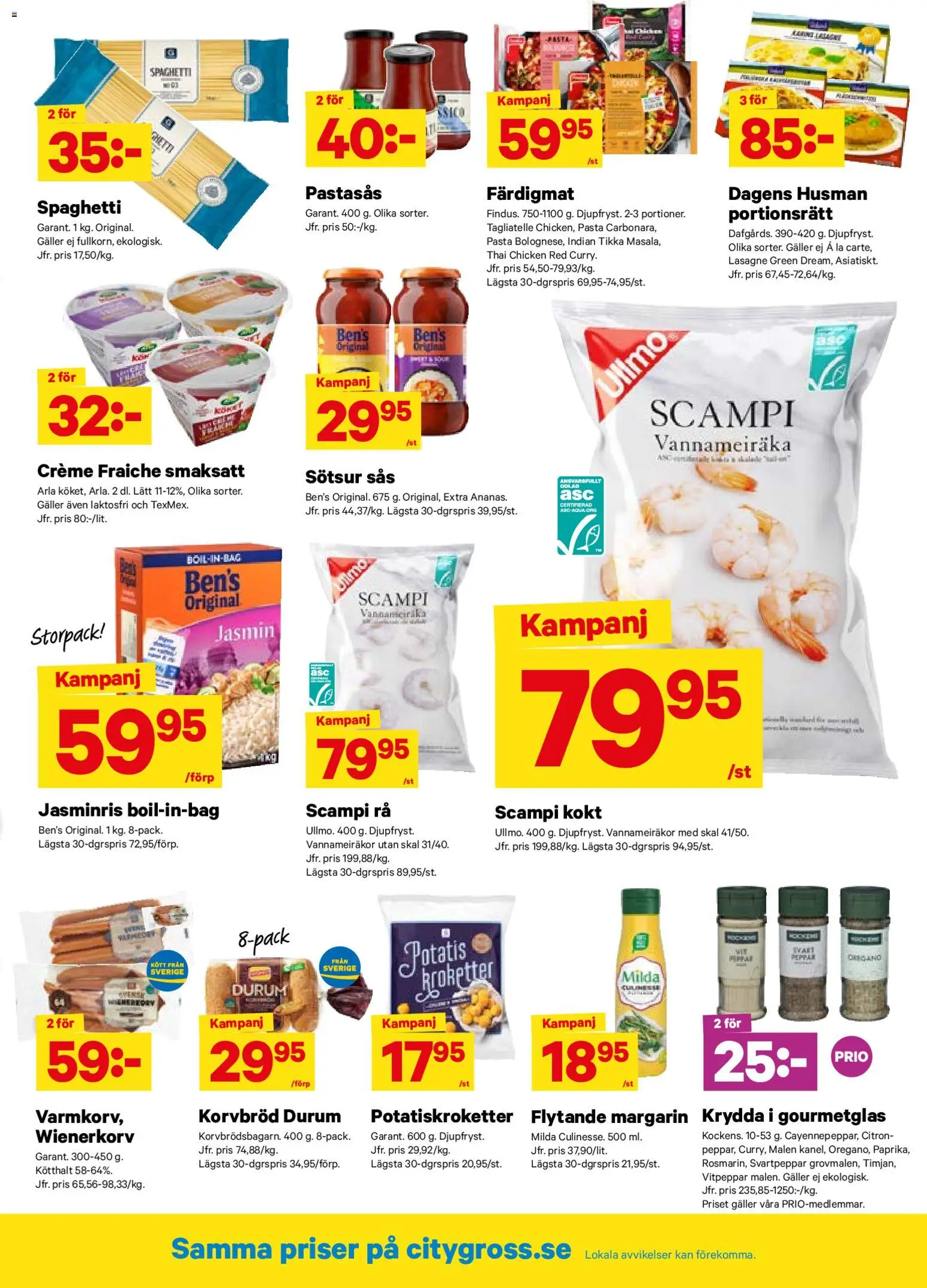 City Gross reklamblad aktuell från 17.11.2025 | Sida: 5 | Produkter: Galler, Margarin, Wienerkorv, Citron