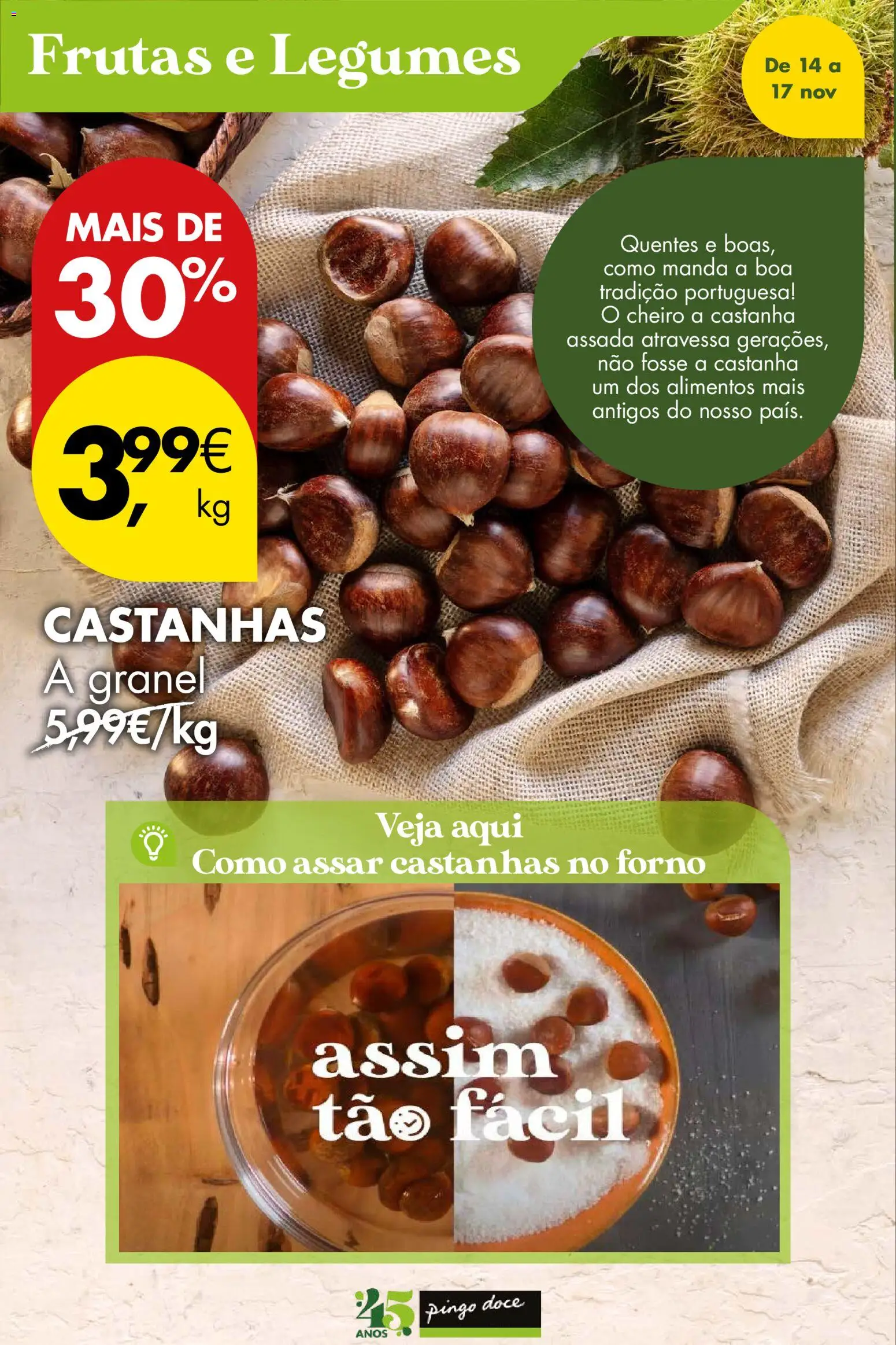 Pingo Doce Poupe este Fim de Semana │ válido de 14.11.2025 | Página: 8 | Produtos: Forno, Castanhas