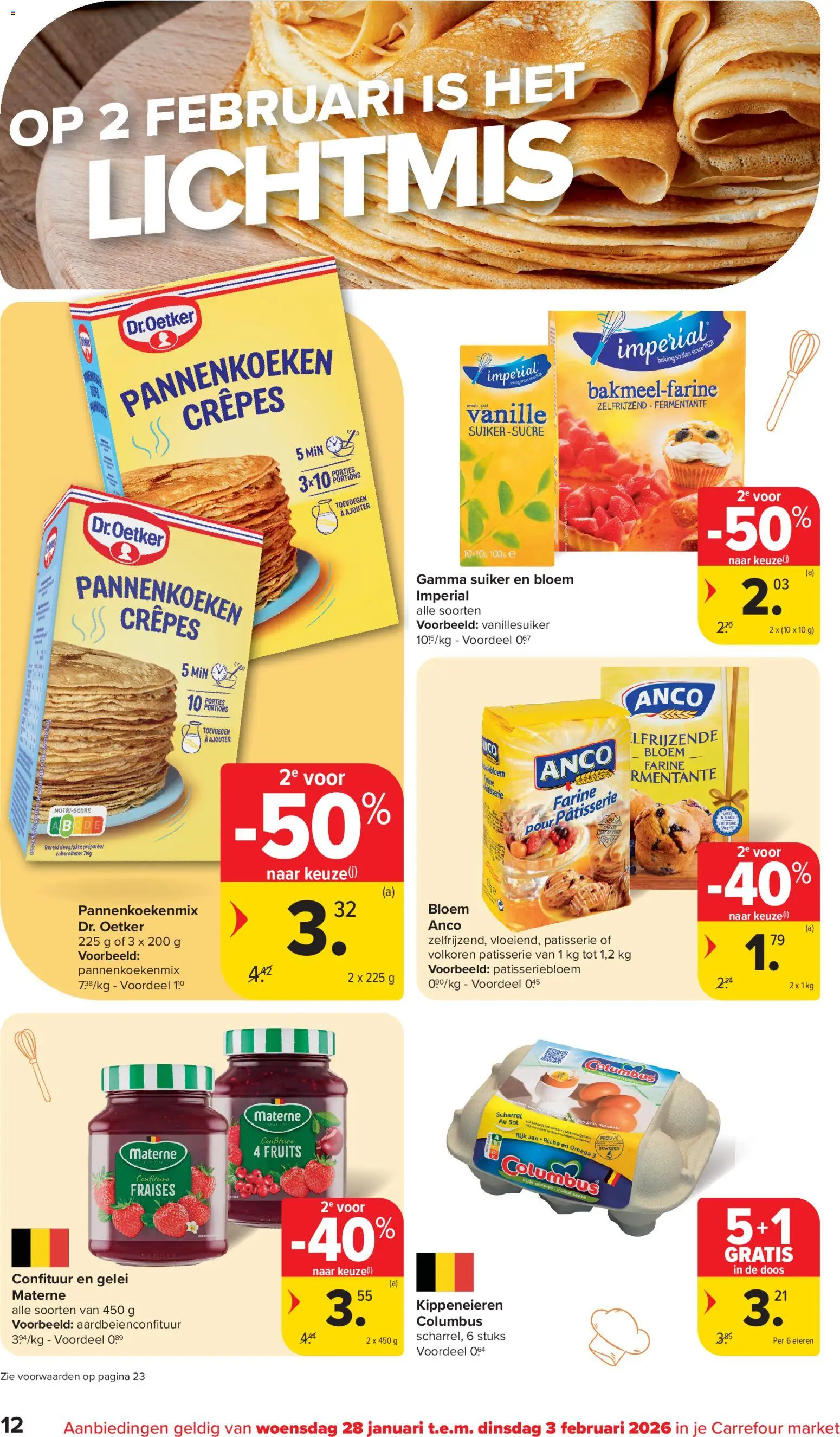 {H1} | Pagina: 12 | Producten: Pannenkoeken, Deeg, Halloween tök, Eieren