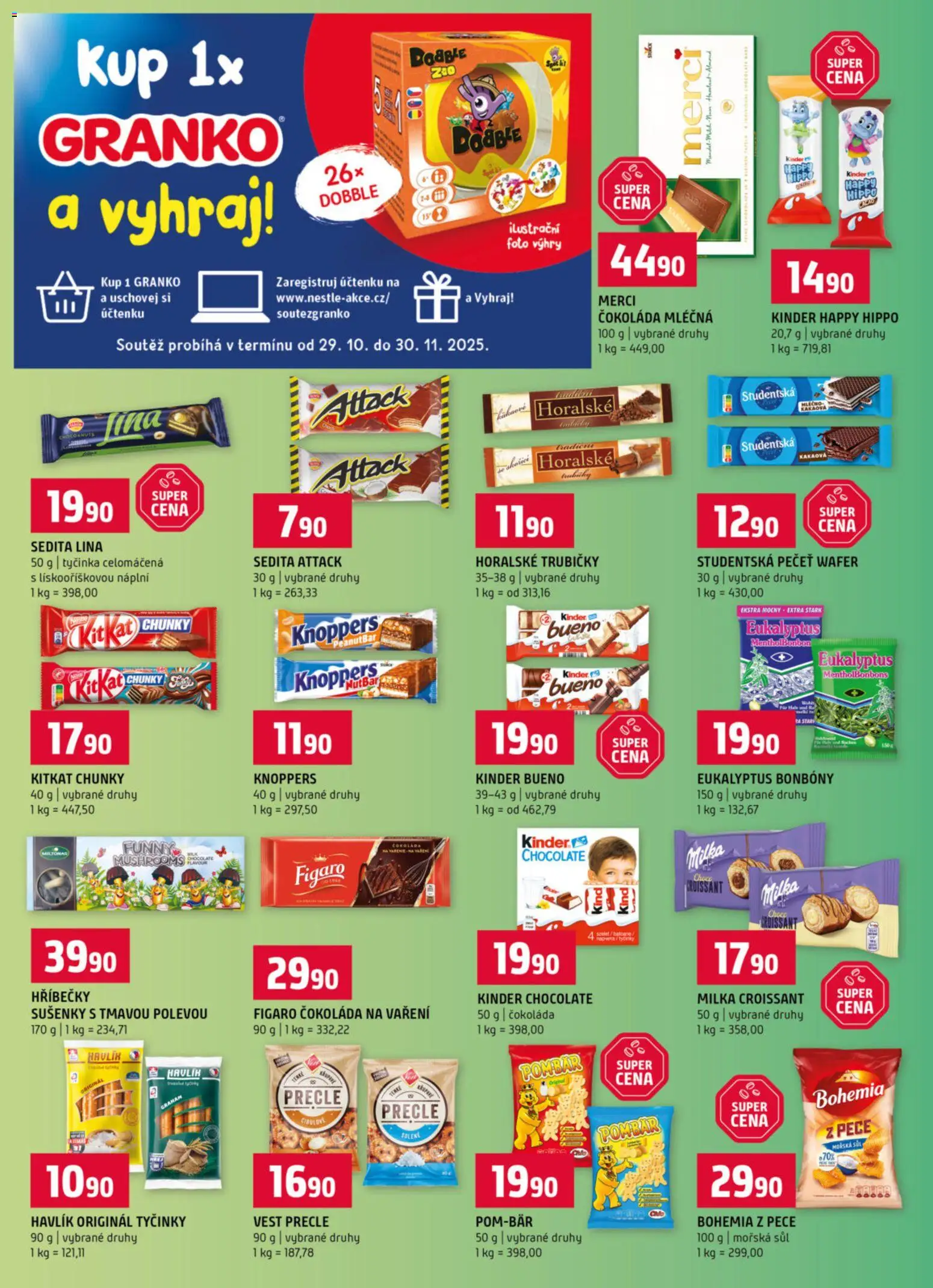 Terno leták - Blatná, Český Krumlov, Prachatice, Strakonice, Tábor, Zlín od 29.10.2025 | Strana: 8 | Produkty: Čokoláda, Milka, Tyčinky, Granko