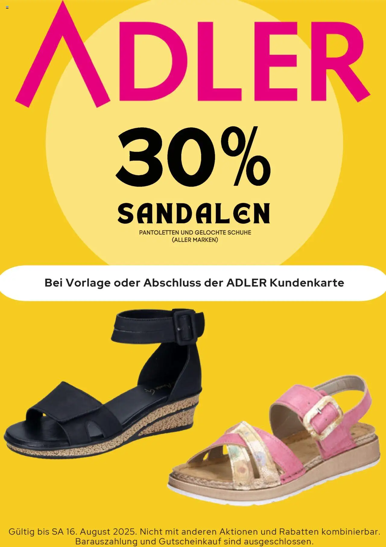 Adler Prospekt 	 - gültig ab dem 17.07.2025 | Seite: 1 | Produkte: Sandalen