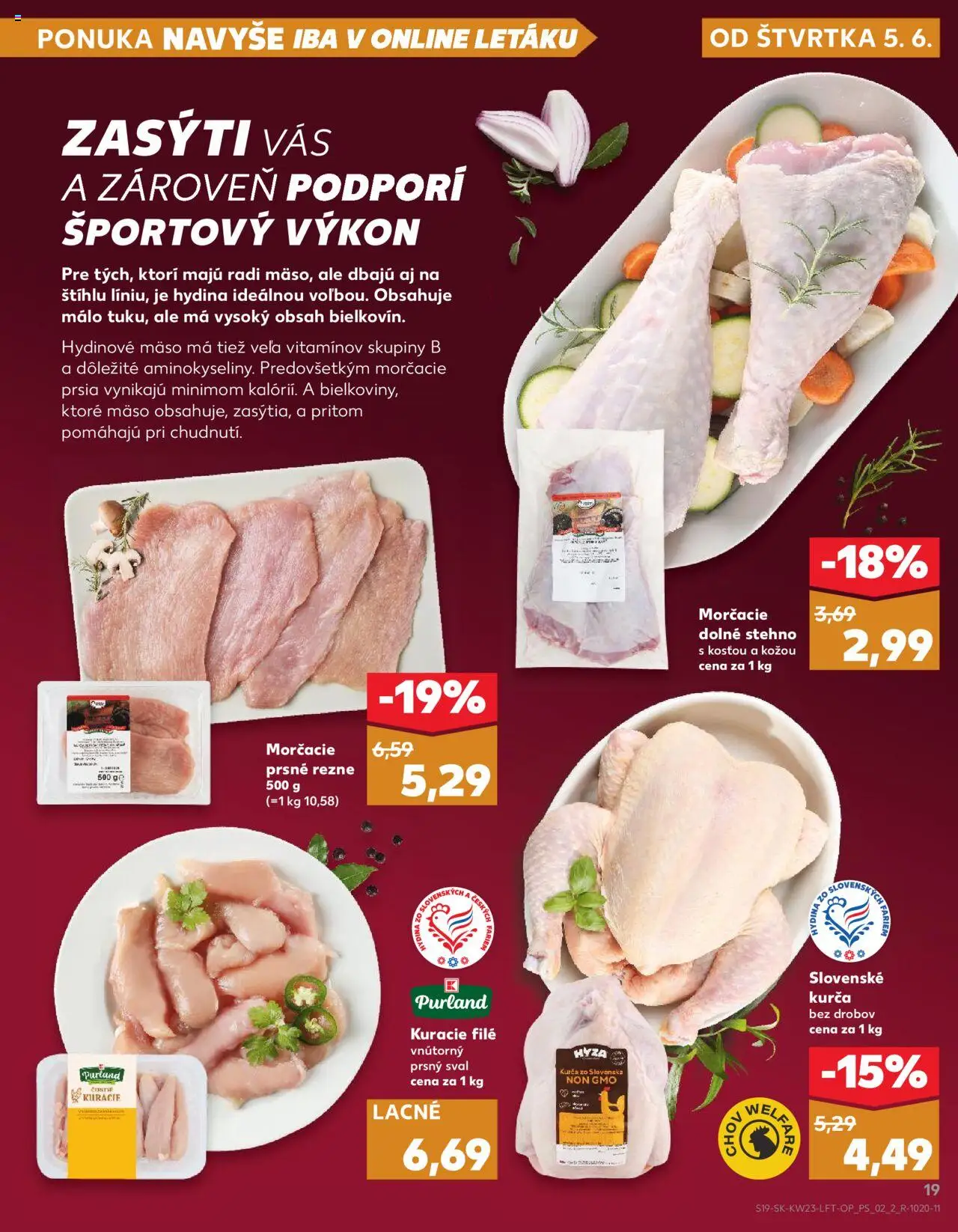 Nové Kaufland akcie – leták je platný od 05.06.2025 | Strana: 19 | Produkty: Kurča