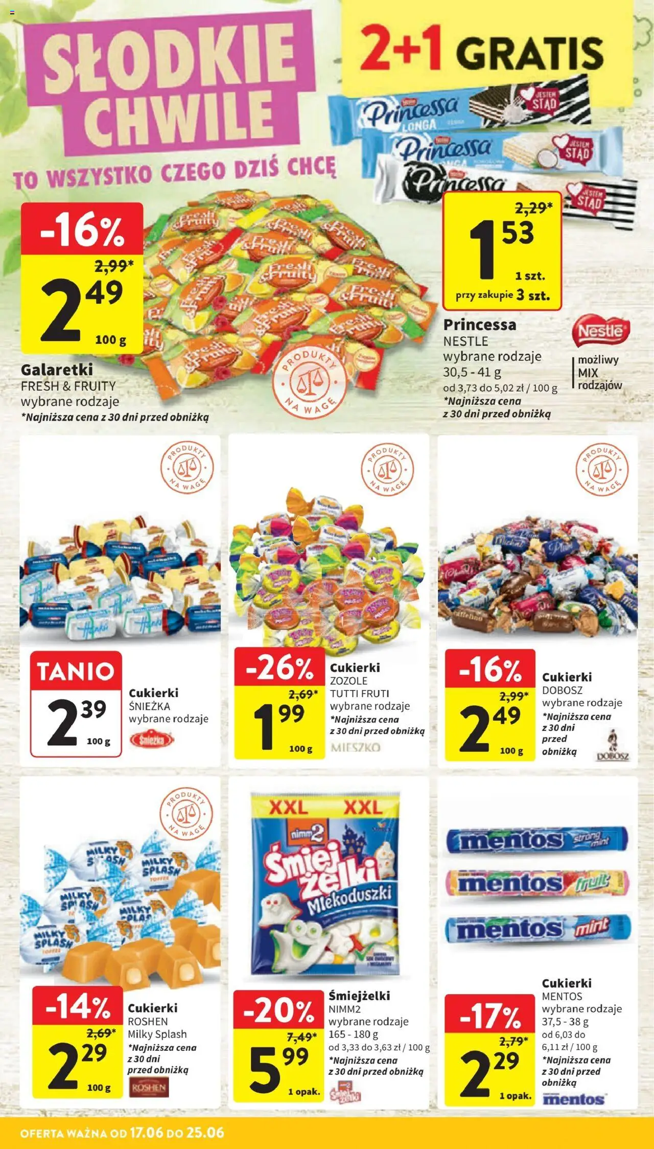Intermarche Gazetka od 17.06.2025 | Strona: 36 | Produkty: Cukierki zozole, Cukierki roshen, Galaretki, Cukierki