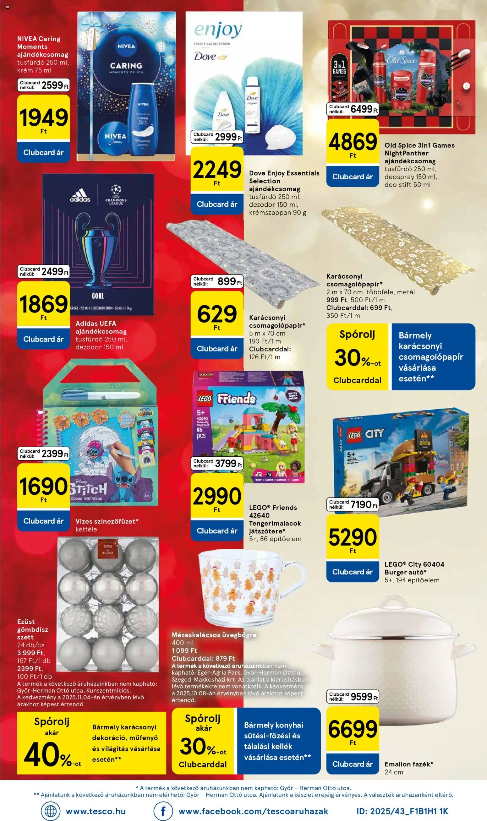 Tesco akciós ujság - amely érvényes a következő dátumtól: 18.12.2025 | Oldal: 8 | Termékek: Old spice, Stift, Tusfürdő, Dezodor