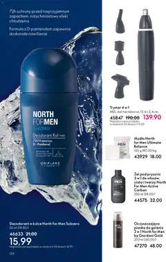 Pogląd oferty "Oriflame Katalog 5 2026" - ważna od 25.03.2026 | Strona: 136 | Produkty: Prysznic, Pianka do golenia, Żel pod prysznic, Dezodorant