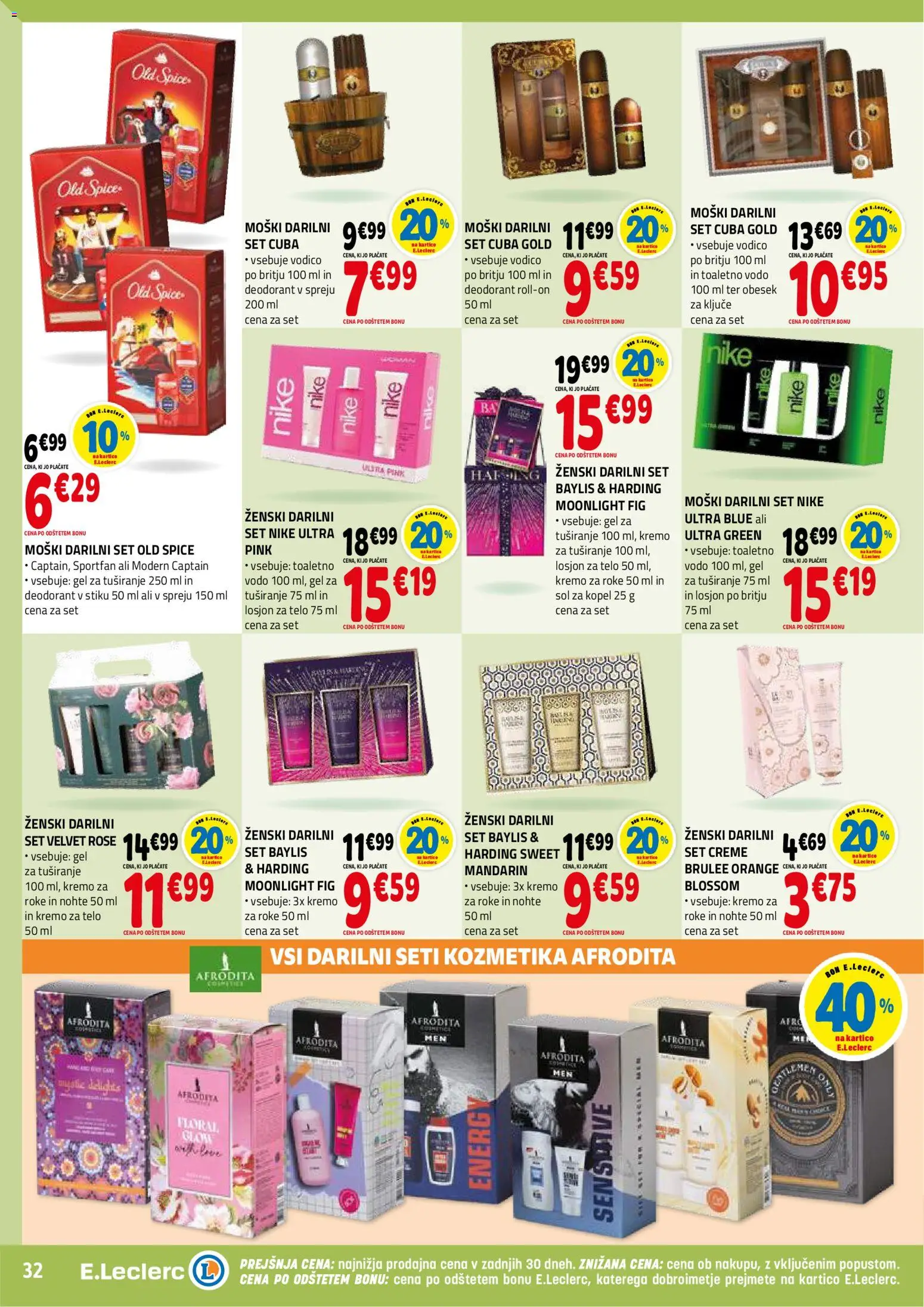 Novi E.leclerc katalog ponudbe – veljaven od 26.11.2025 | Stran: 32 | Izdelki: Kopel, Gel za tusiranje, Deodorant, Sol
